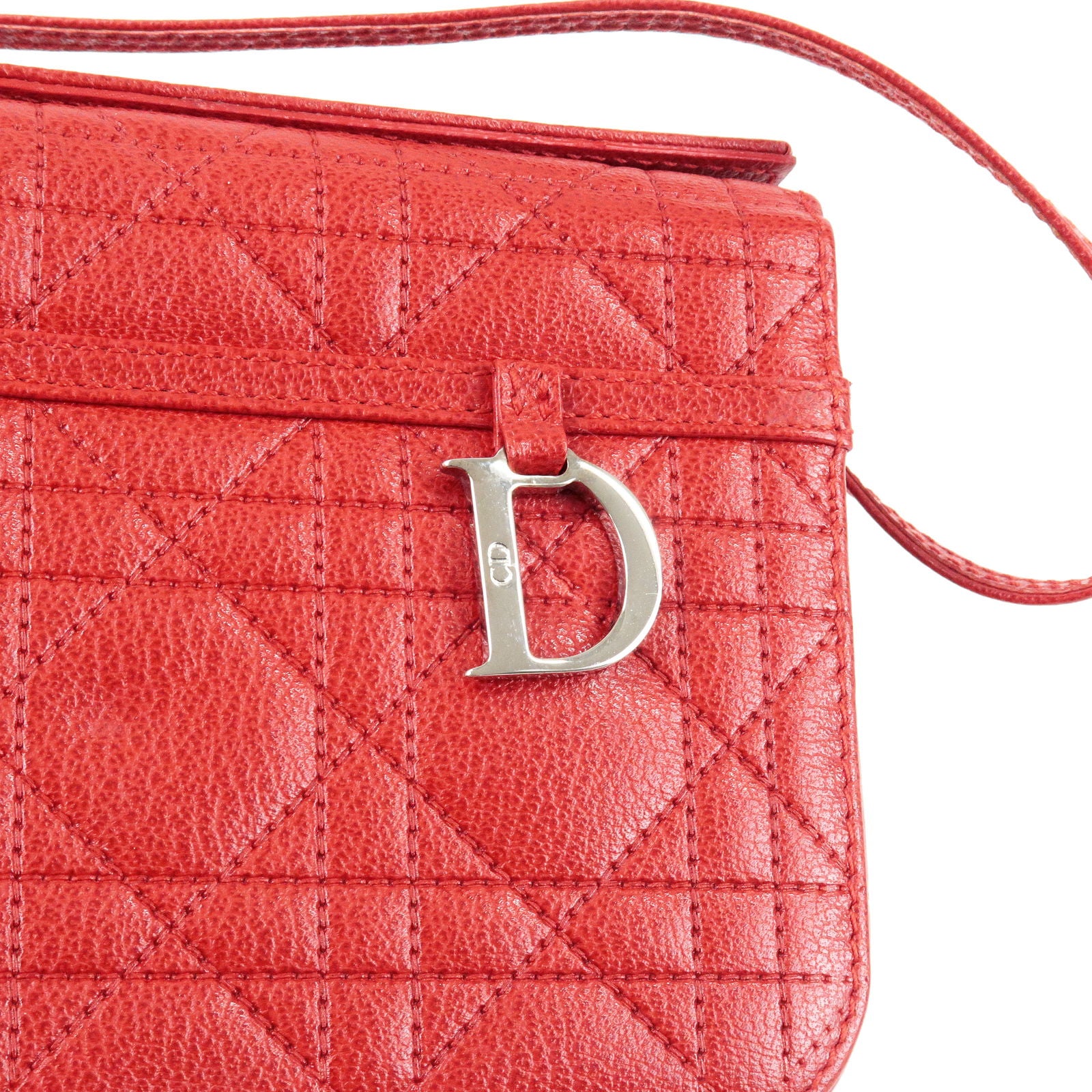 Dior Lady Dior Leather Clutch Bag