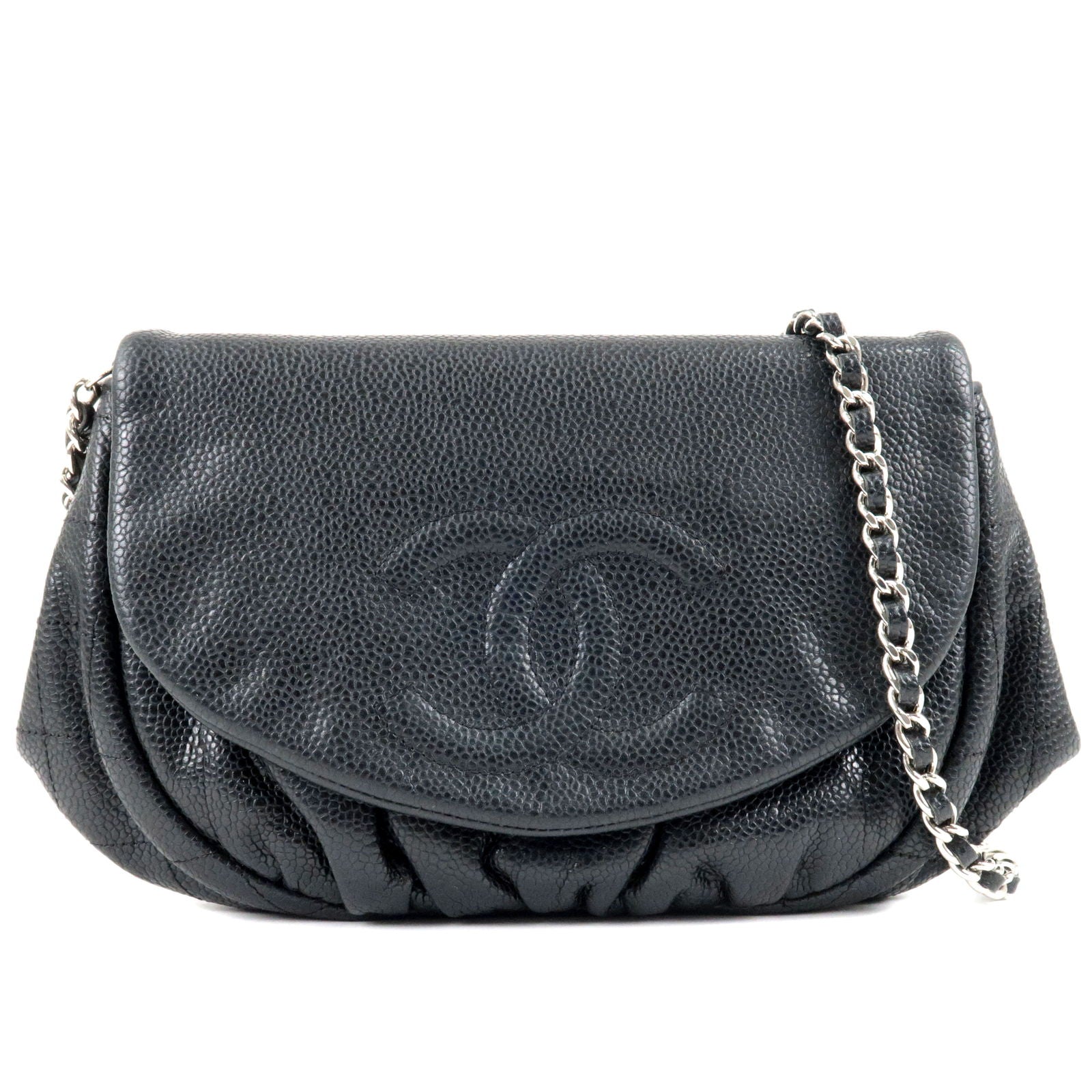 CHANEL-Caviar-Skin-Half-Moon-Chain-Wallet-WOC-Black-A40033 – dct-ep_vintage  luxury Store
