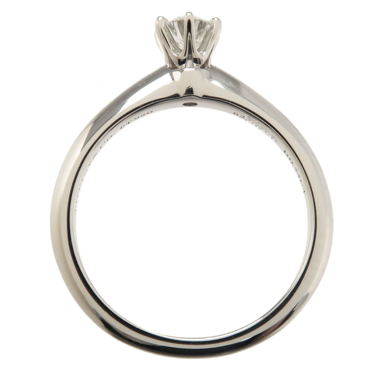 Tiffany&Co. Solitaire 1P Diamond Ring 0.23ct PT950 US4 EU47