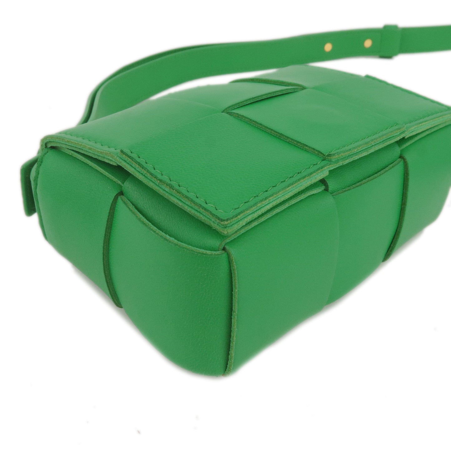 BOTTEGA VENETA Maxi Intrecciato Cassette Mini Bag Green 666688