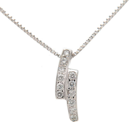 VENDOME-AOYAMA-Diamond-Necklace-0.10ct-K18-White-Gold