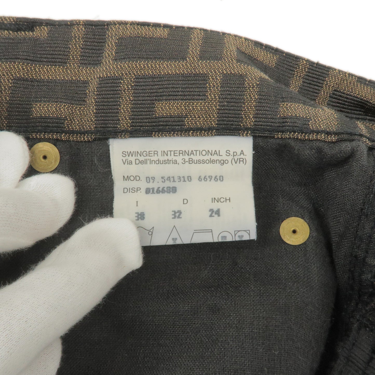 FENDI Zucca Print Polyester Cotton Skirt Size 24 09.541310 69960