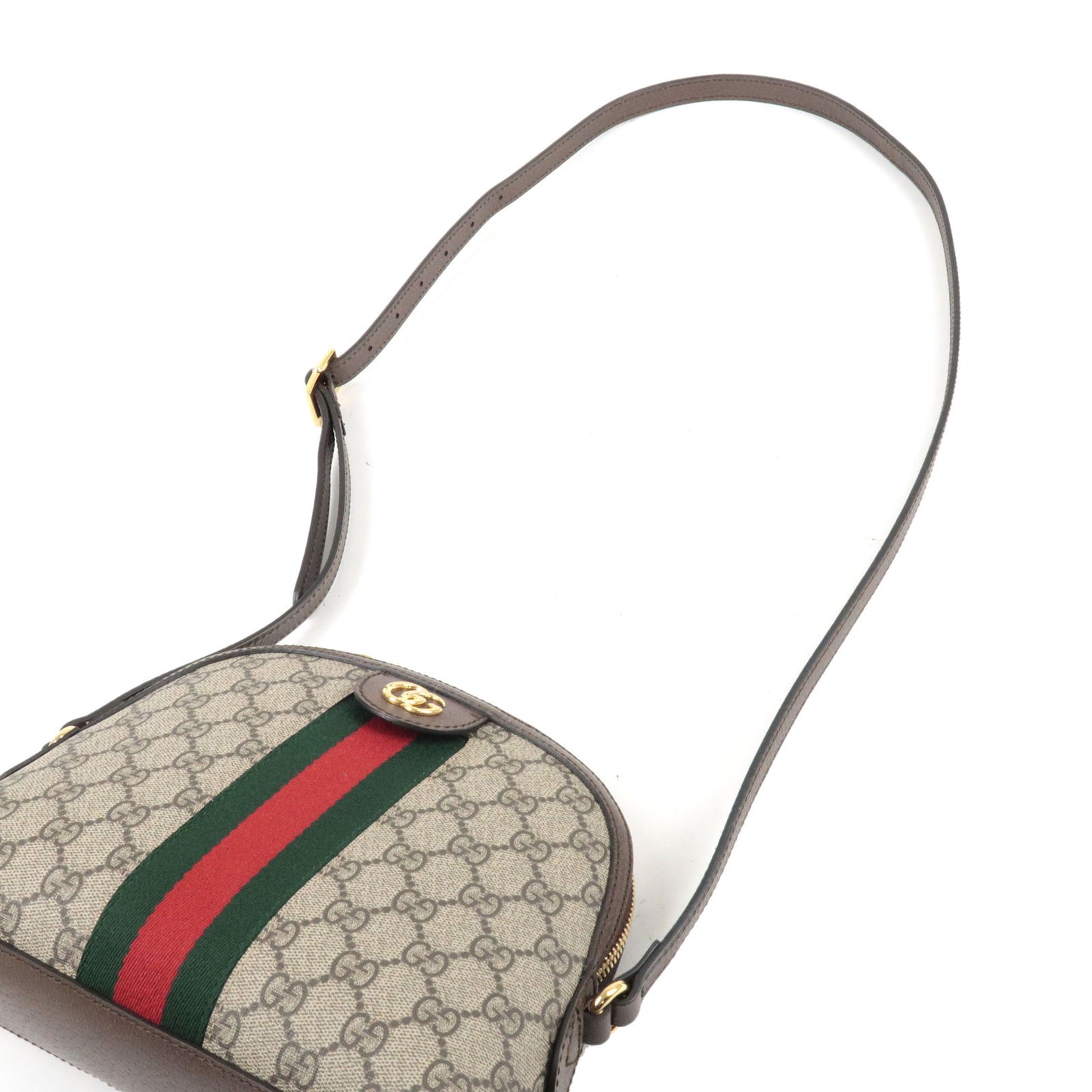 GUCCI Ophidia Sherry GG Supreme Leather Shoulder Bag 499621