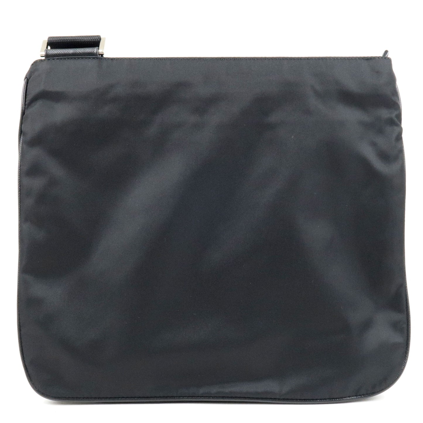 PRADA Logo Nylon Leather Shoulder Bag NERO Black VA0563
