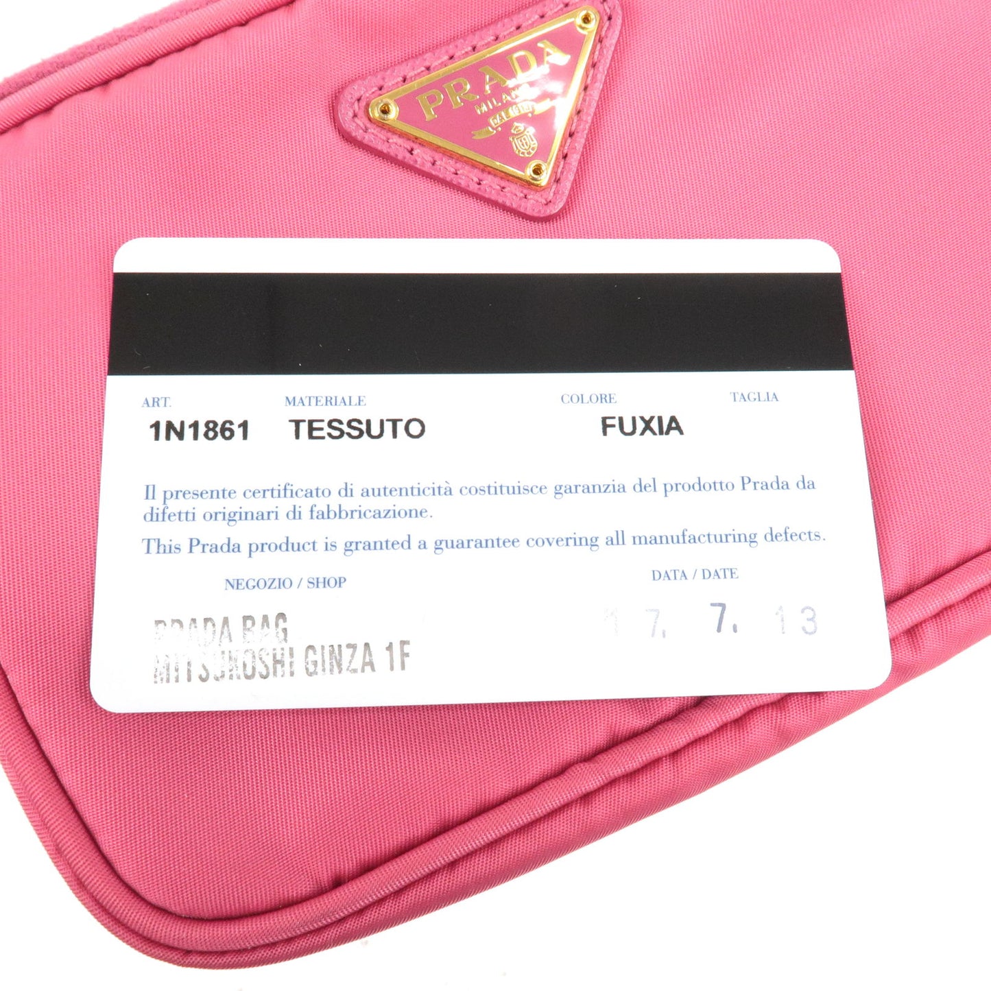 PRADA-Logo-Nylon-Leather-Shoulder-Bag-Mini-Bag-Pink-1N1861 – dct-ep_vintage  luxury Store