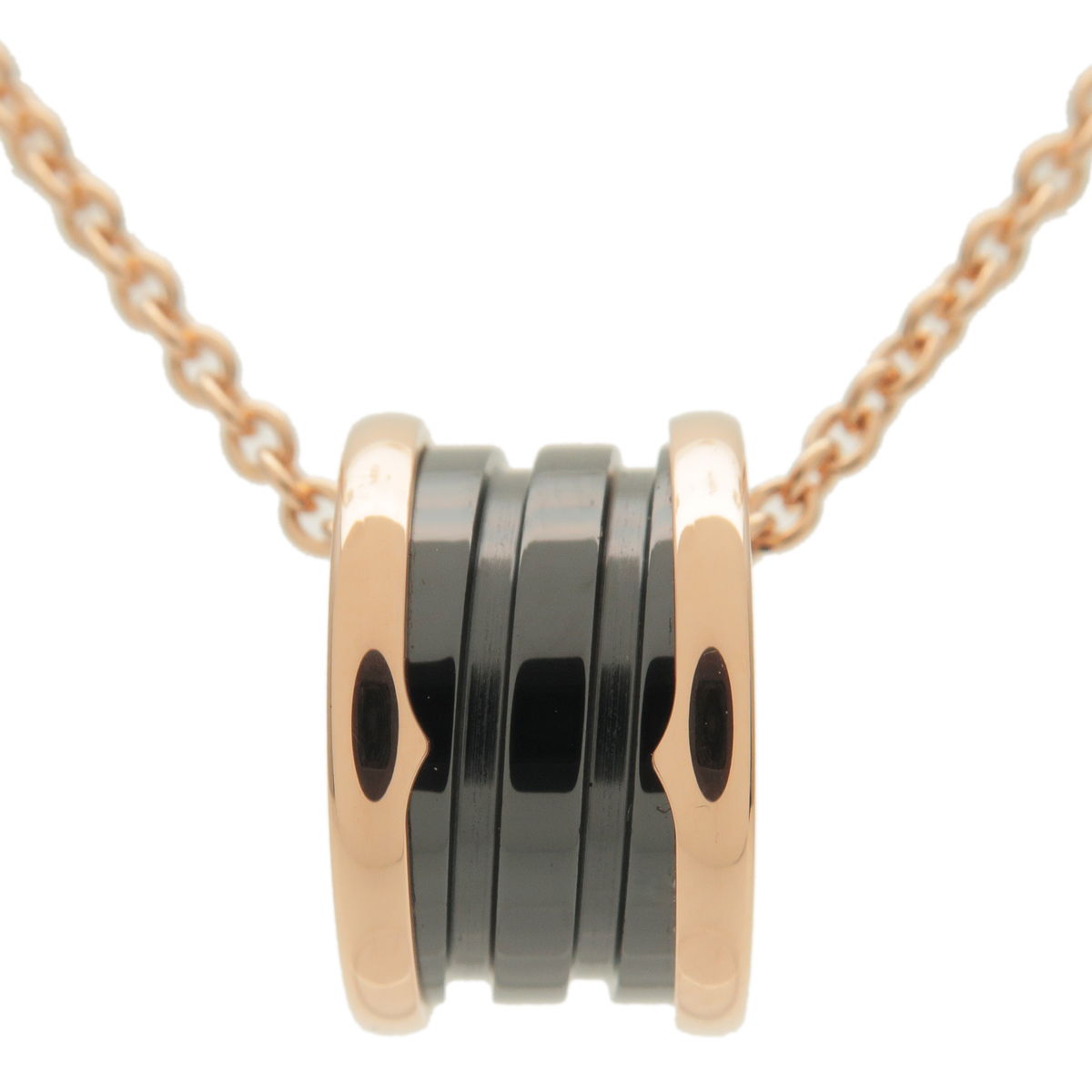 BVLGARI-B-zero1-Necklace-Black-Ceramic-K18PG-750-Rose-Gold