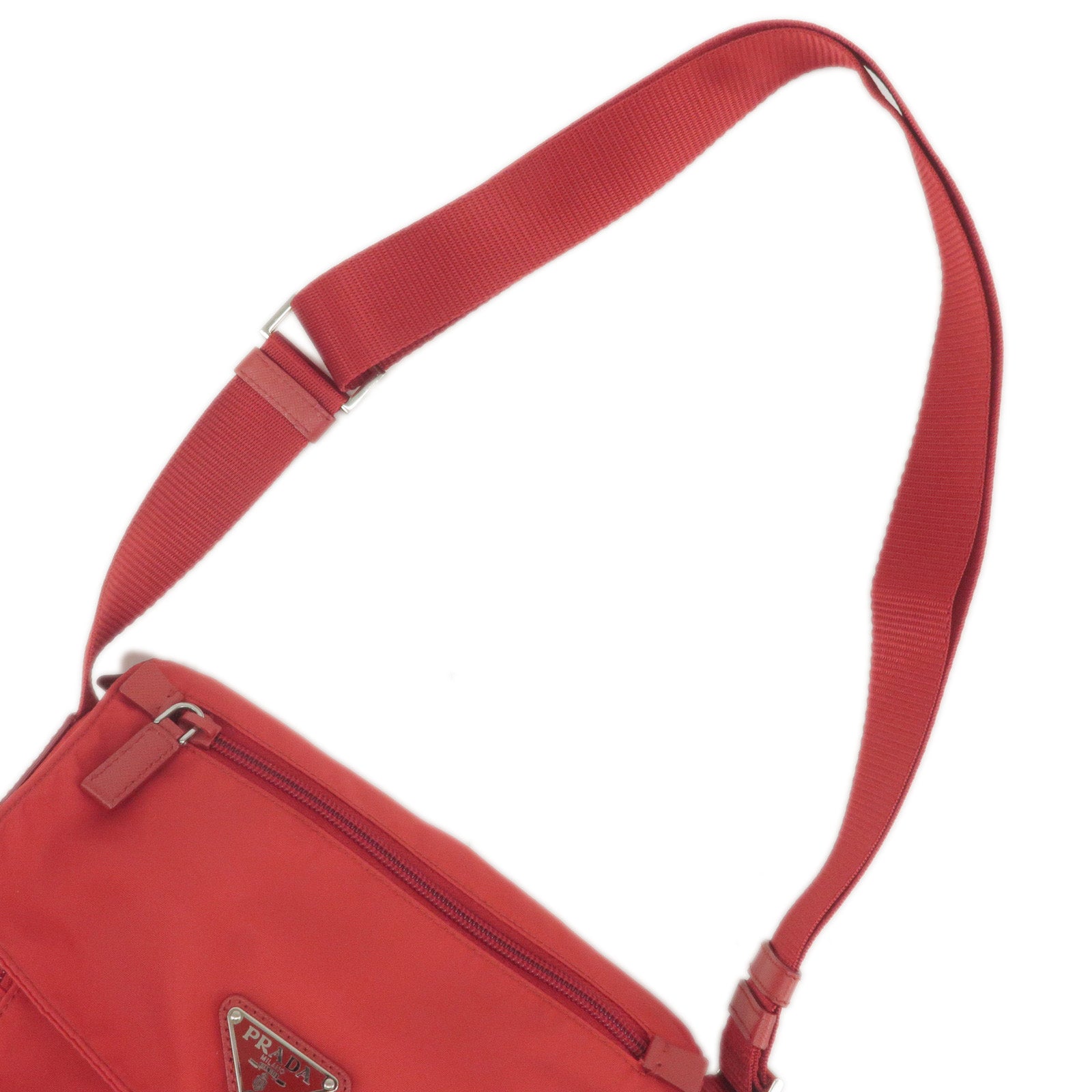 Leather - Cross - Logo - Nylon - Red – Розовые кроссовки prada - Prada Pink  Saffiano Leather Metal Leather Zip Wallet 1M0506 - Bag - Bag - Shoulder -  PRADA - Body