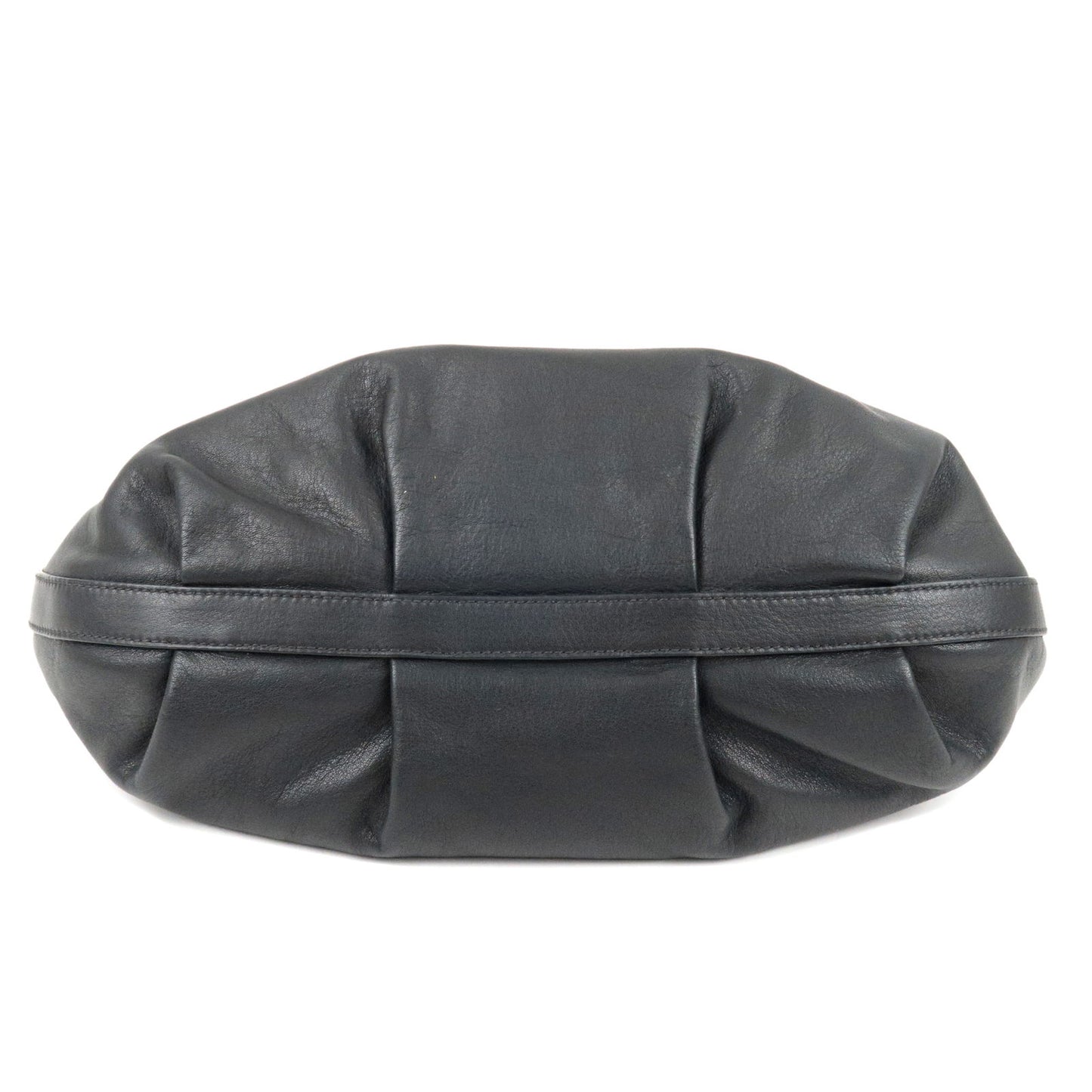 PRADA Calf Leather Shoulder Bag Hand Bag NERO Black BR4070