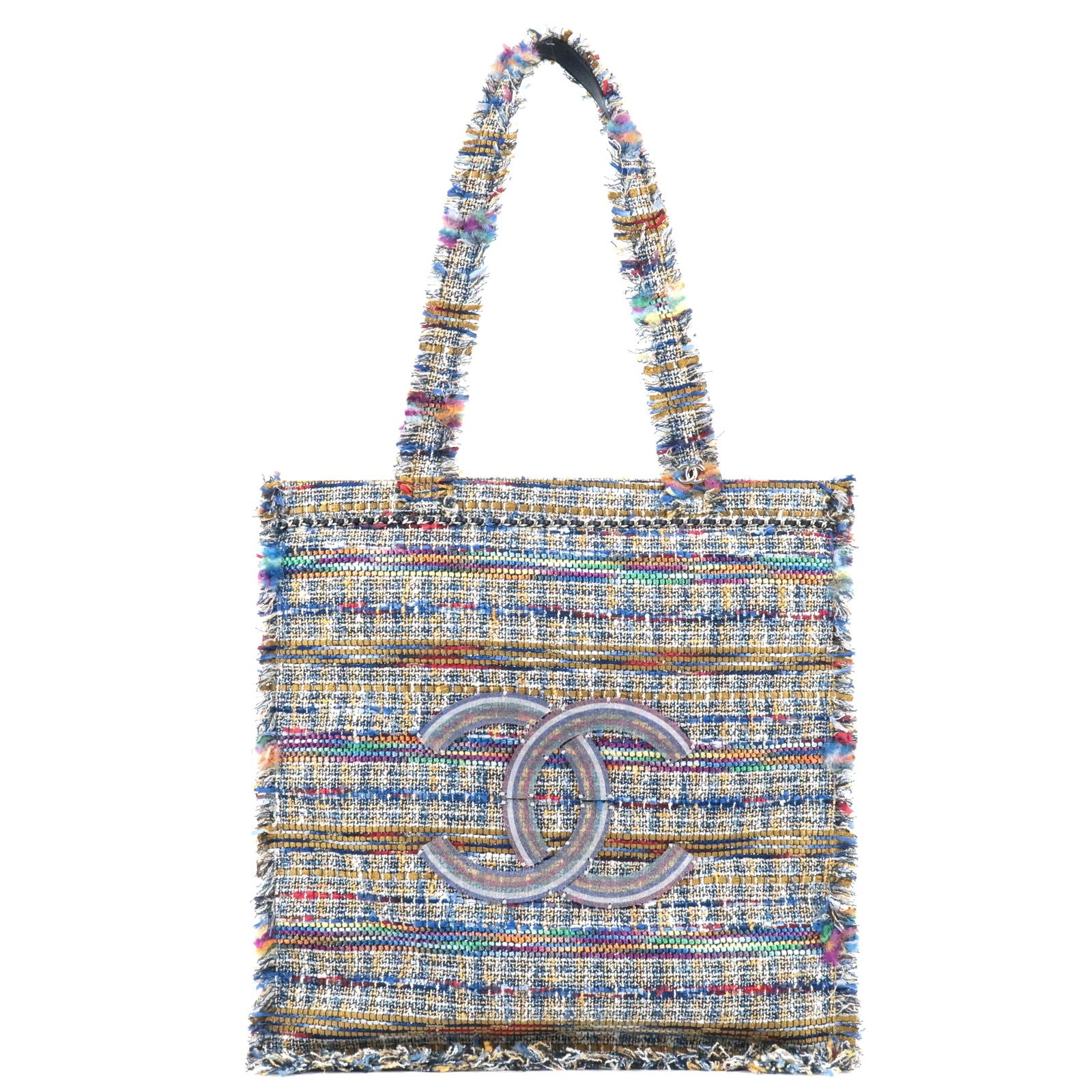 CHANEL-Coco-Mark-Tote-Bag-Tweed-Leather-Multi-Color – dct