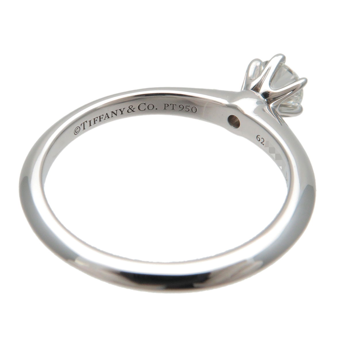Tiffany&Co. Solitaire Diamond Ring 0.26ct Platinum 950 US4.5 EU48