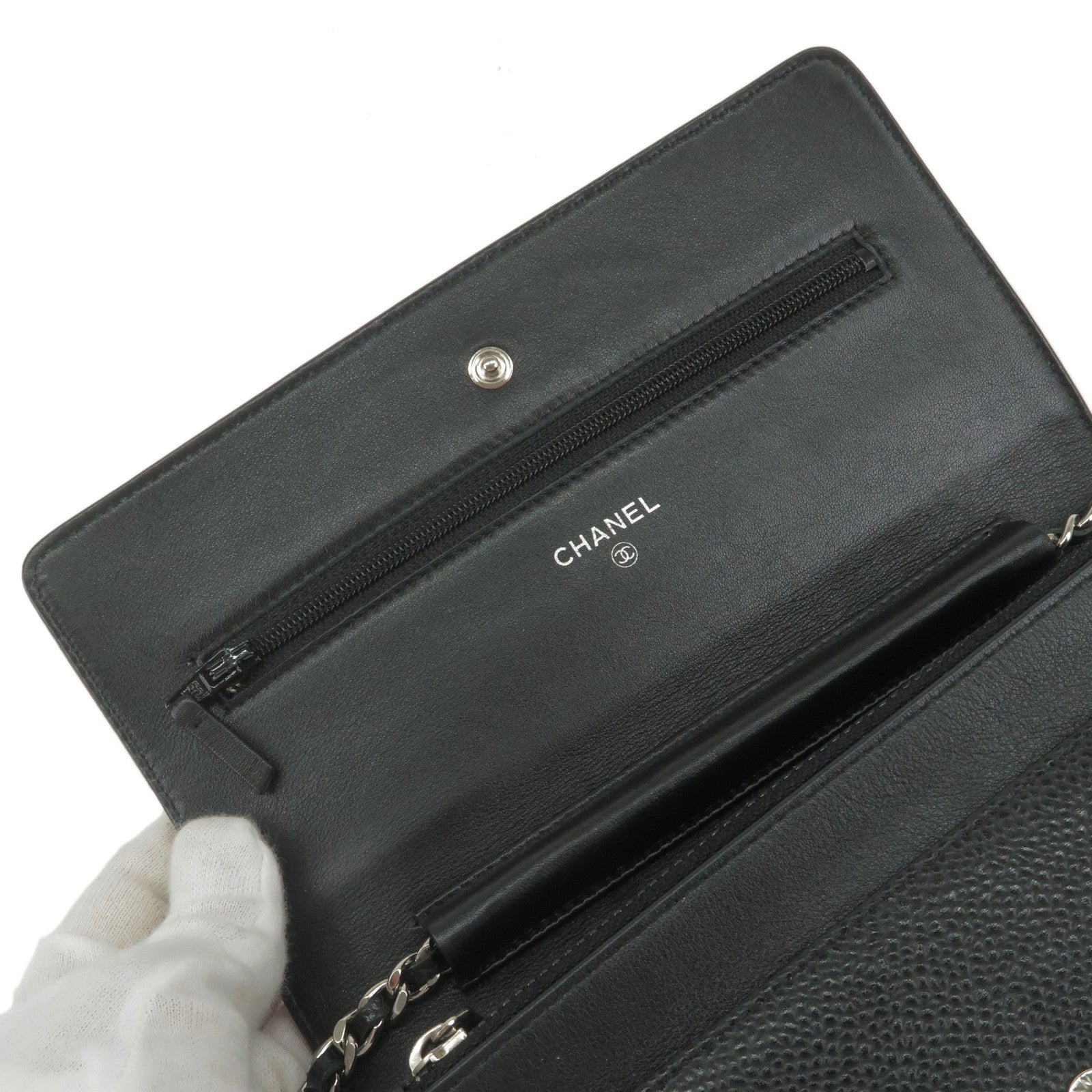 CHANEL-Coco-Mark-Caviar-Skin-Chain-Wallet-WOC-Black-A48654 – dct-ep_vintage  luxury Store