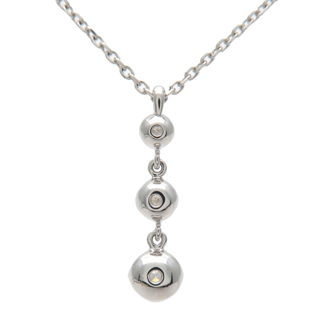 4C-3P-Diamond-Necklace-0.267ct-PT850-Platinum – Hkgolfer luxury Store