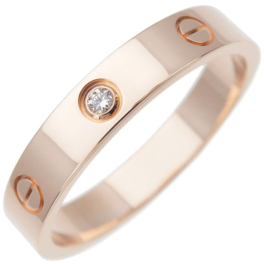 -Cartier-Mini-Love-Ring-1P-Diamond-K18-750-Rose-Gold-#62-US10-EU62