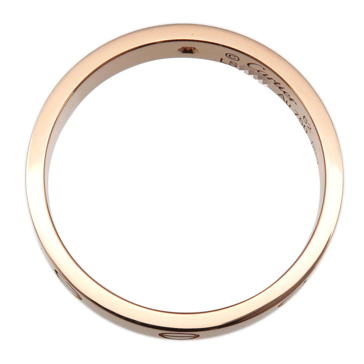 Cartier Mini Love Ring 1P Diamond K18 750 Rose Gold #62 US10 EU62