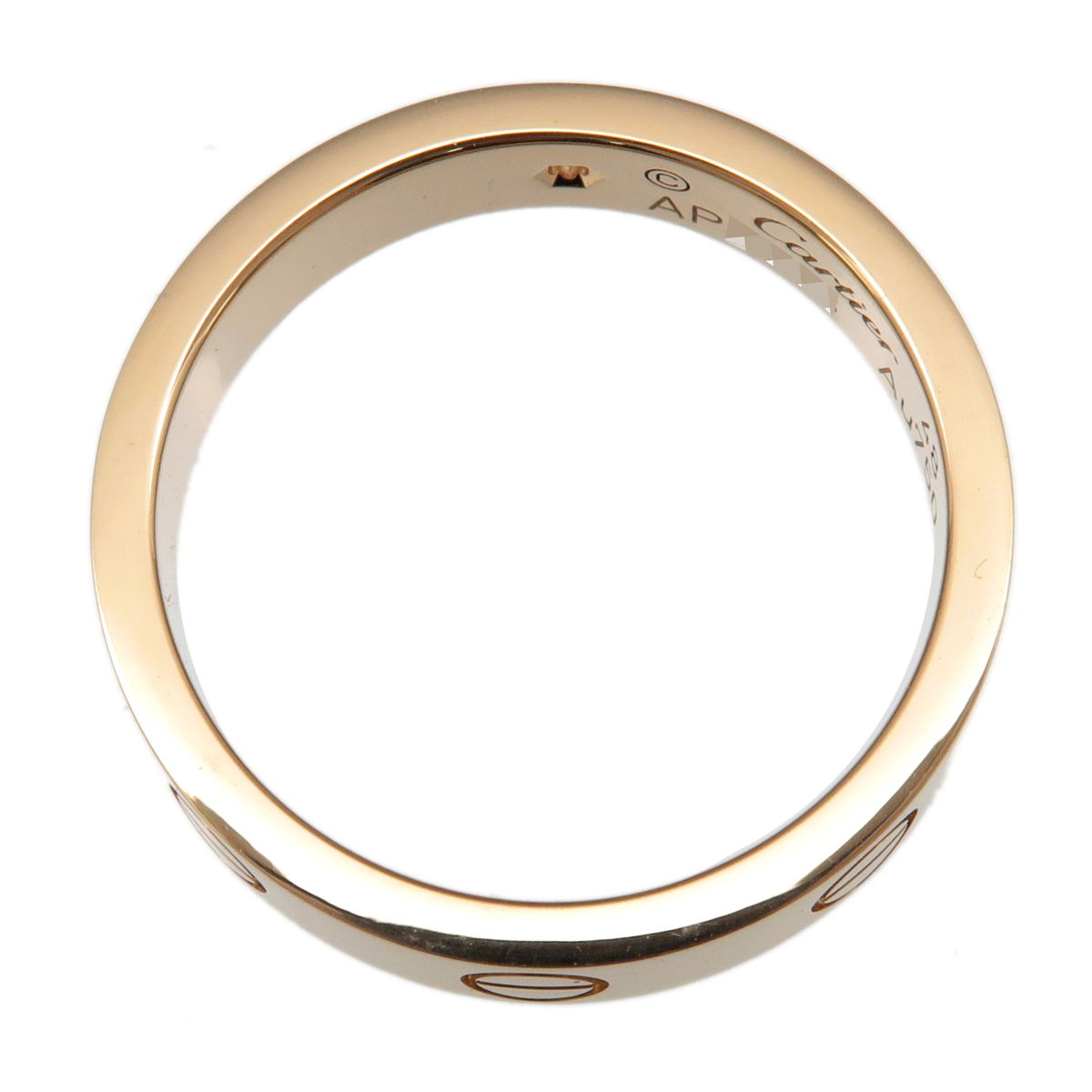Cartier Mini Love Ring 1P Diamond K18YG 750YG #48 US4.5 EU48 HK9.5