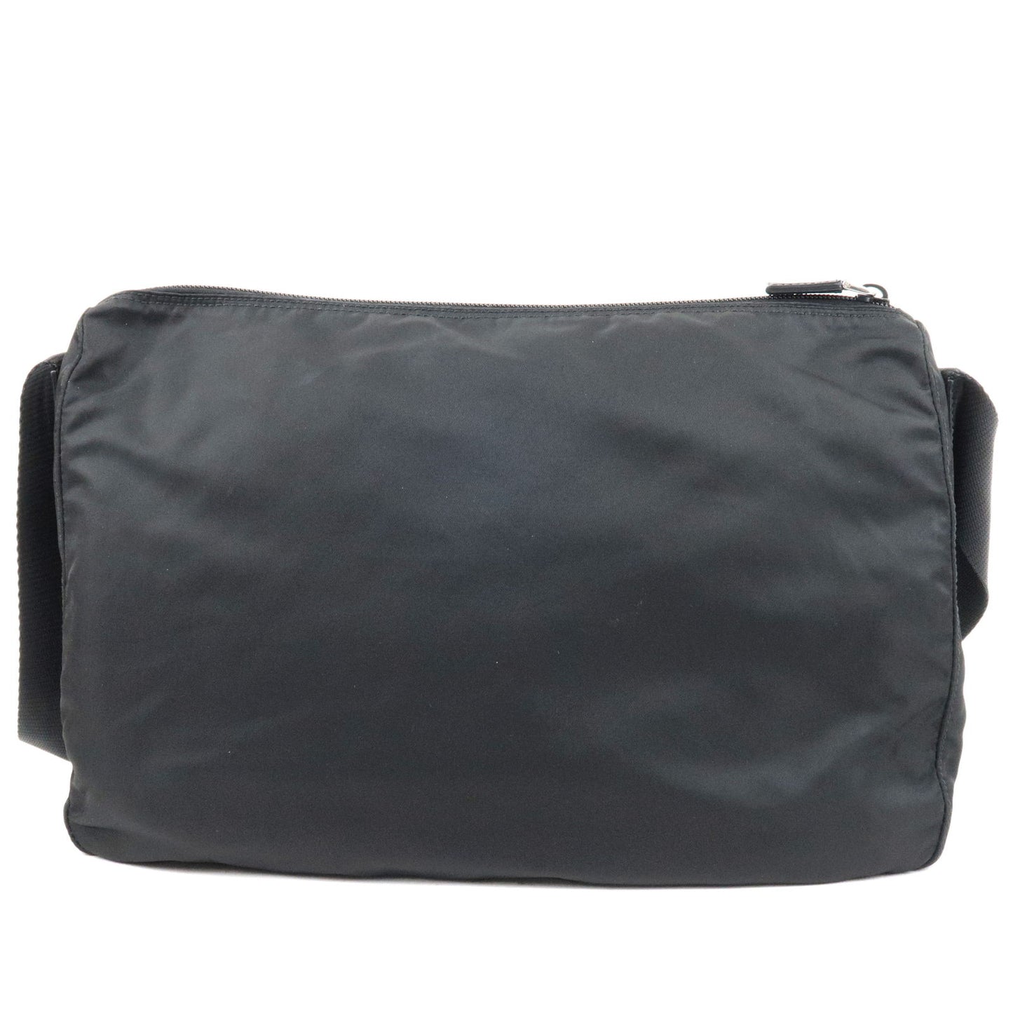 PRADA Logo Nylon Leather Shoulder Bag NERO Black BT0644