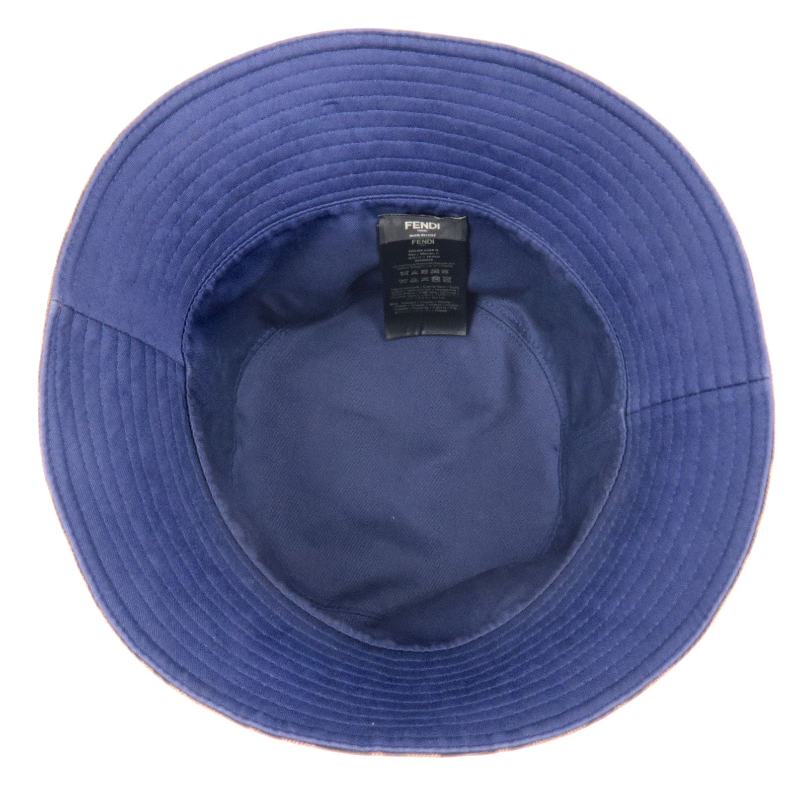 Fendi Bucket Hat FF Motif Light Blue in Canvas - US