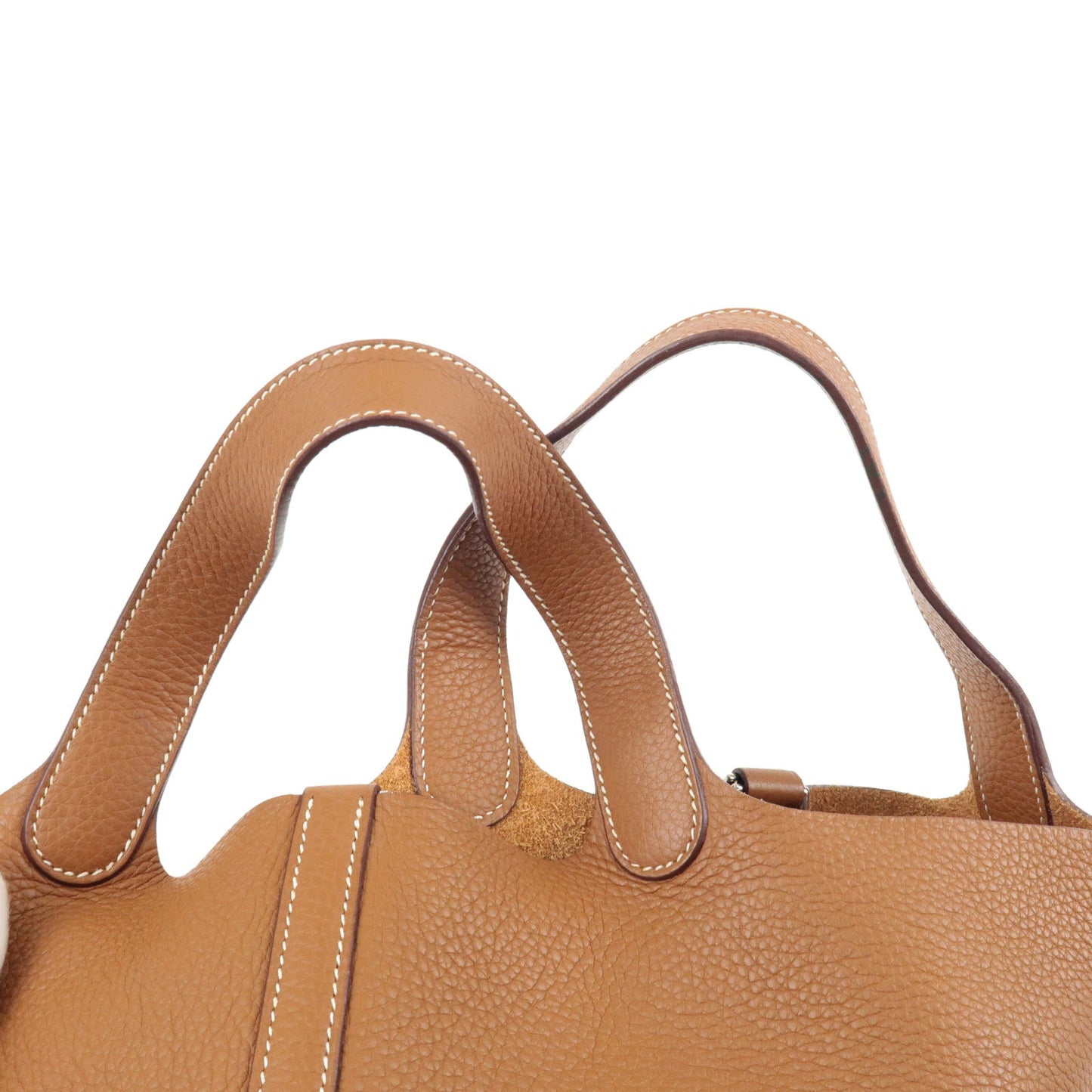 HERMES Taurillon Clemence Picotin PM Hand Bag K Stamped Gold