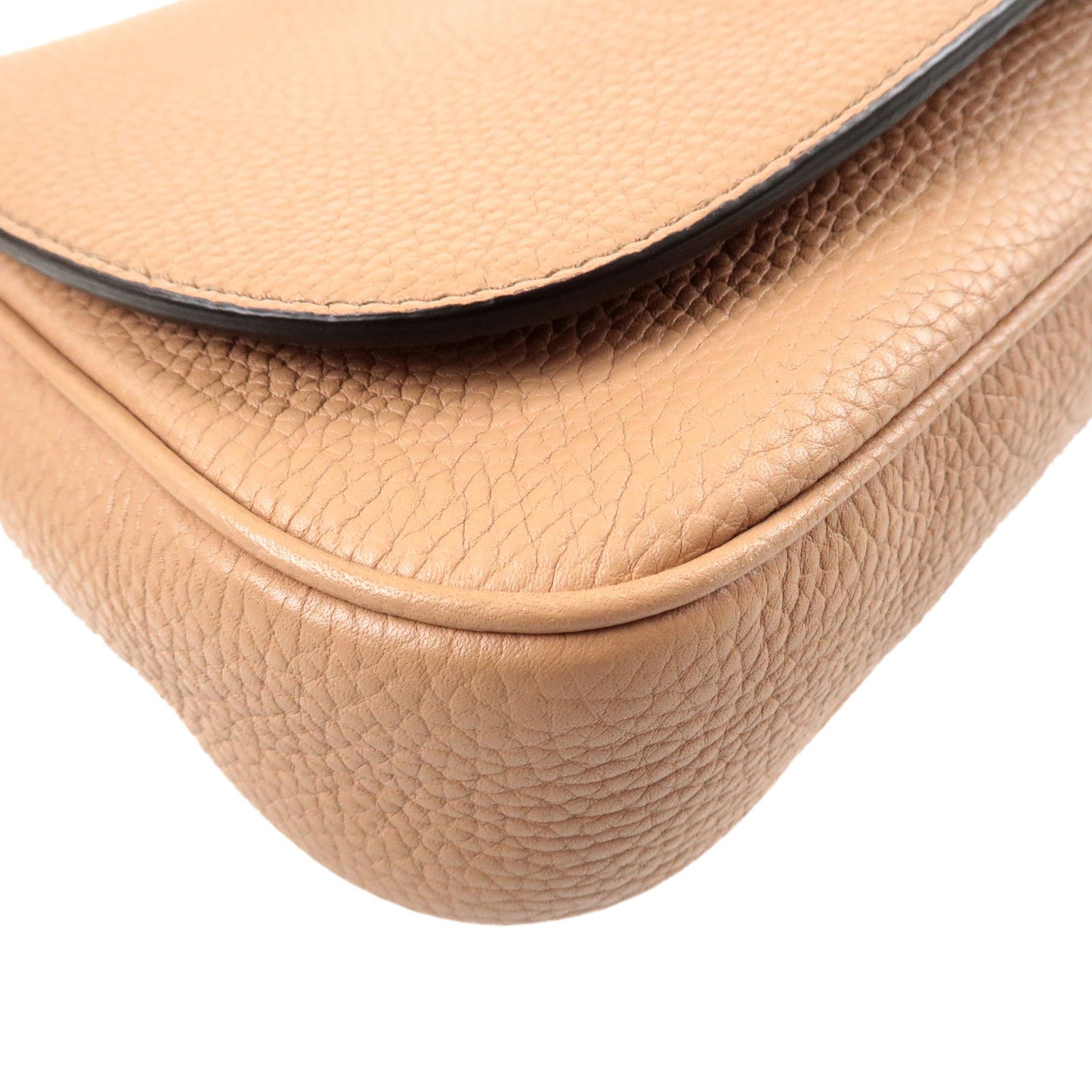 GUCCI SOHO Leather Chain Shoulder Bag Purse Beige 536224