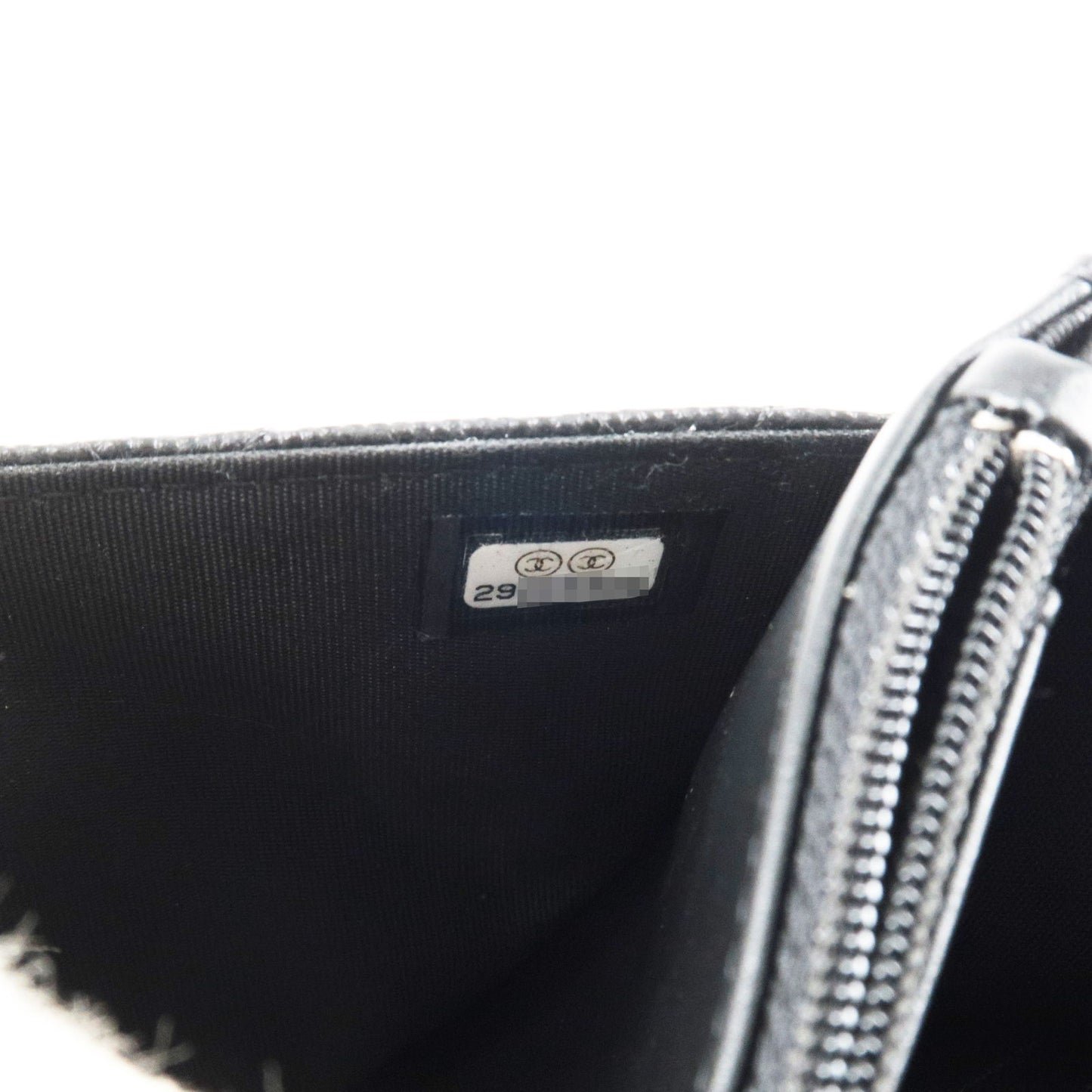 CHANEL CC Filigree Caviar Skin Chain Shoulder Bag Black A84451