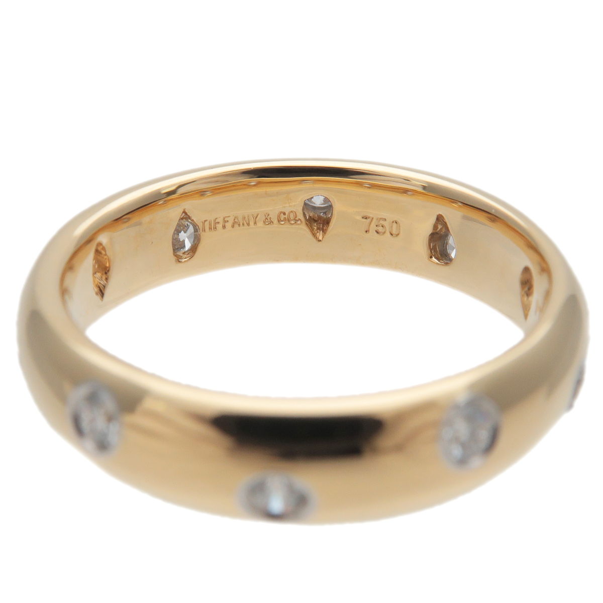 Tiffany&Co. Dots Ring 10P Diamond K18 750YG PT950 US5-5.5 EU50