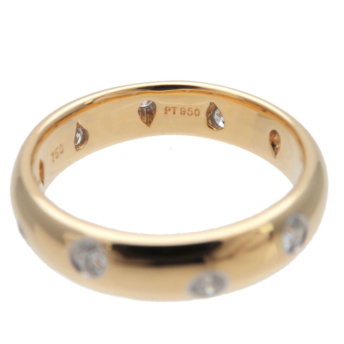 Tiffany&Co. Dots Ring 10P Diamond K18 750YG PT950 US5-5.5 EU50