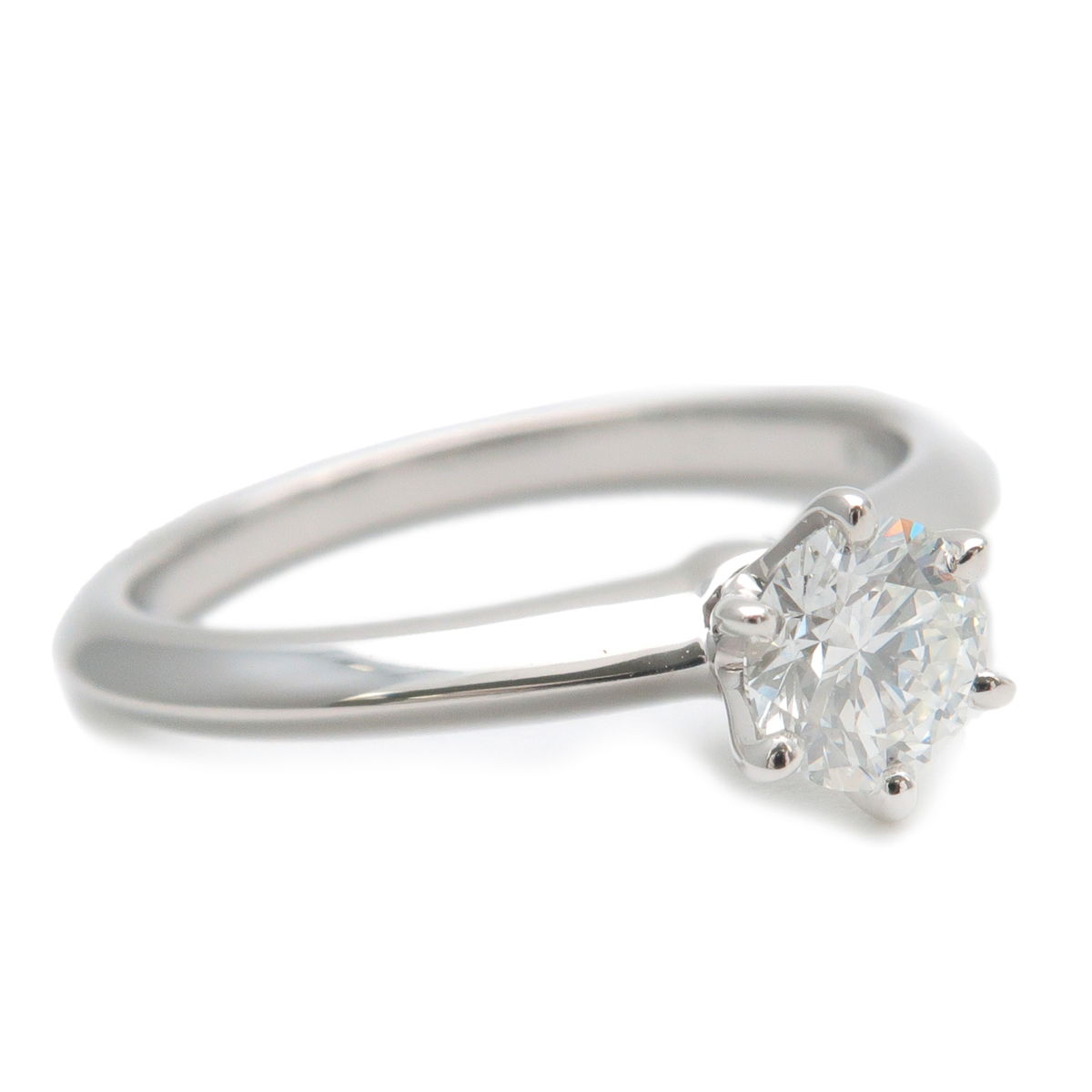Tiffany&Co. Solitaire Diamond Ring 0.37ct PT950 US4.5 EU48
