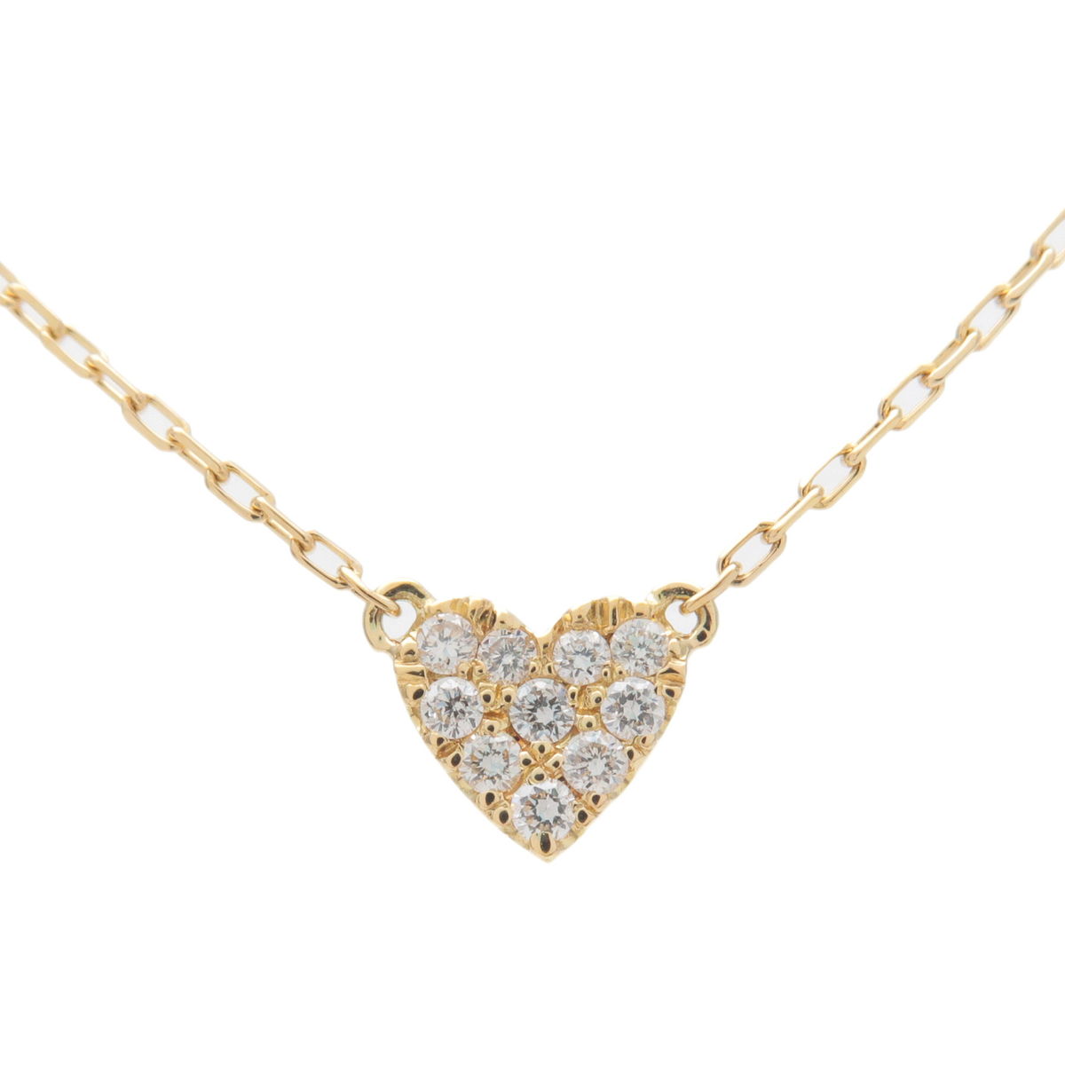 AHKAH-Aker-Heart-Pave-Diamond-Necklace-0.05ct-K18-750-Yellow-Gold