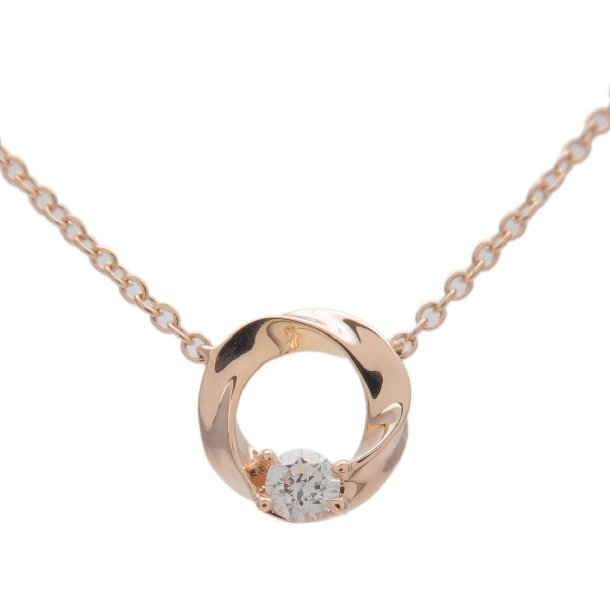 STAR-JEWELRY-1P-Diamond-Necklace-0.03ct-K18PG-750-Rose-Gold