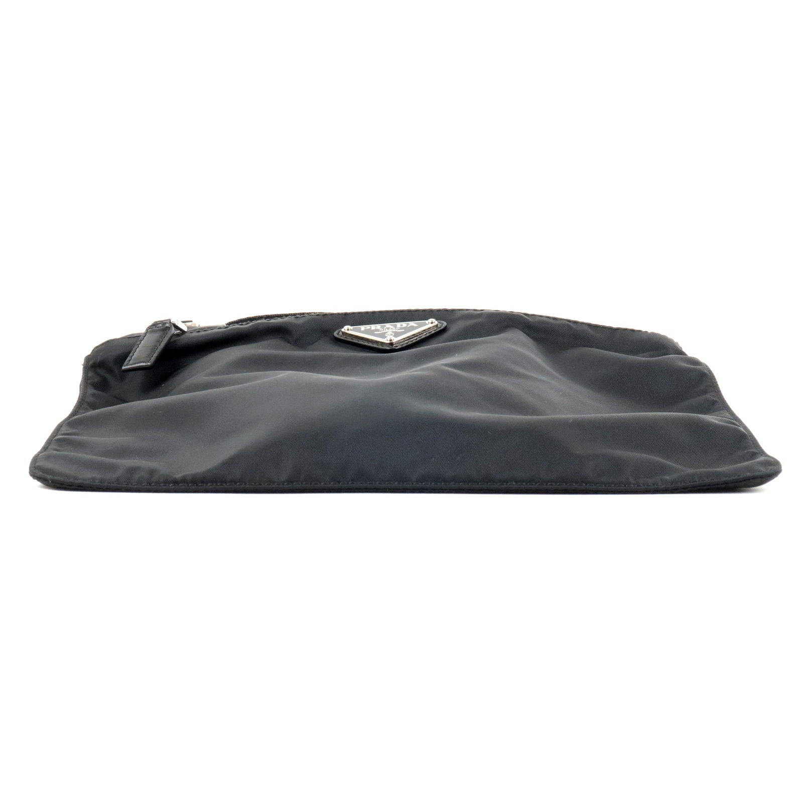 Prada PRADA Mini Boston Bag Handbag Nylon Triangle Logo Plate Nero Nero  Black