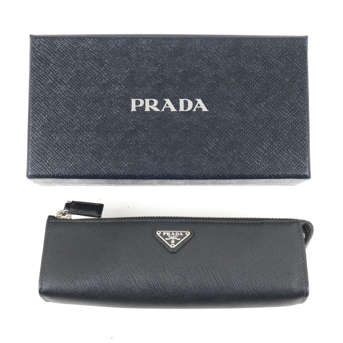 Prada Pencil Case ($1,100) ❤ liked on Polyvore featuring home, home decor,  office accessories, black, colored pencil case, black …