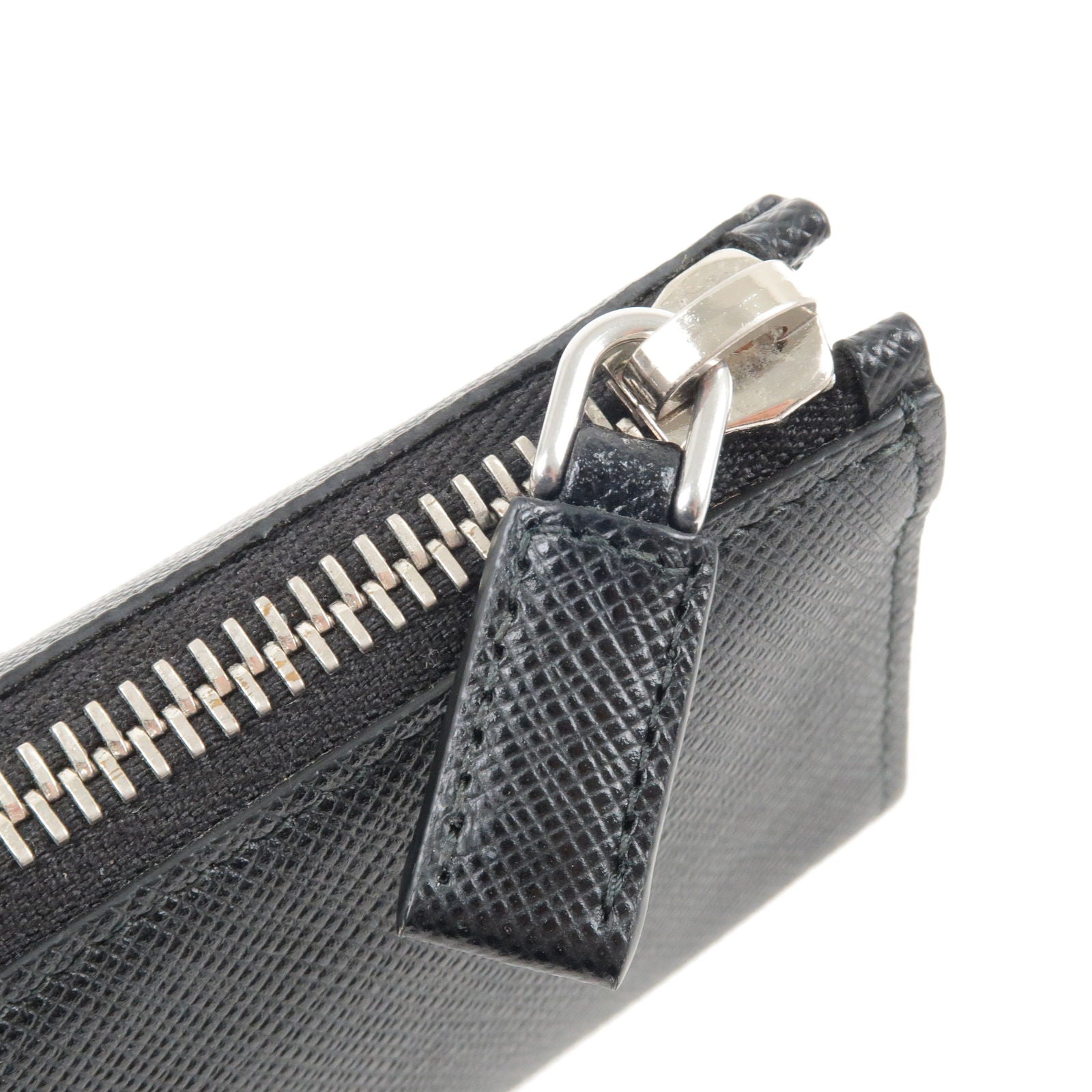 PRADA-Logo-Leather-Pencil-Case-Pen-Case-NERO-Black-2KN002 – dct 