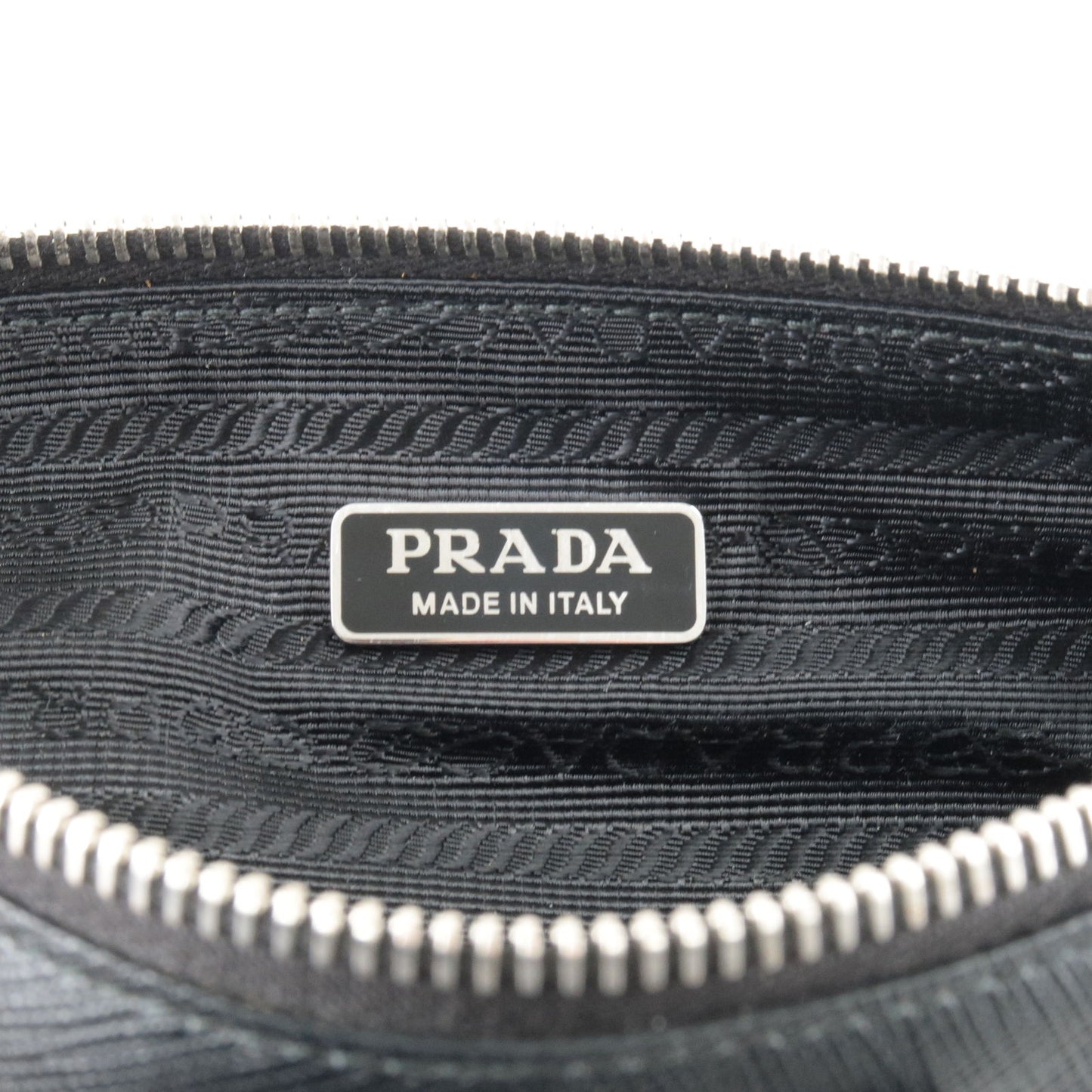 PRADA Logo Leather Pencil Case Pen Case NERO Black 2KN002