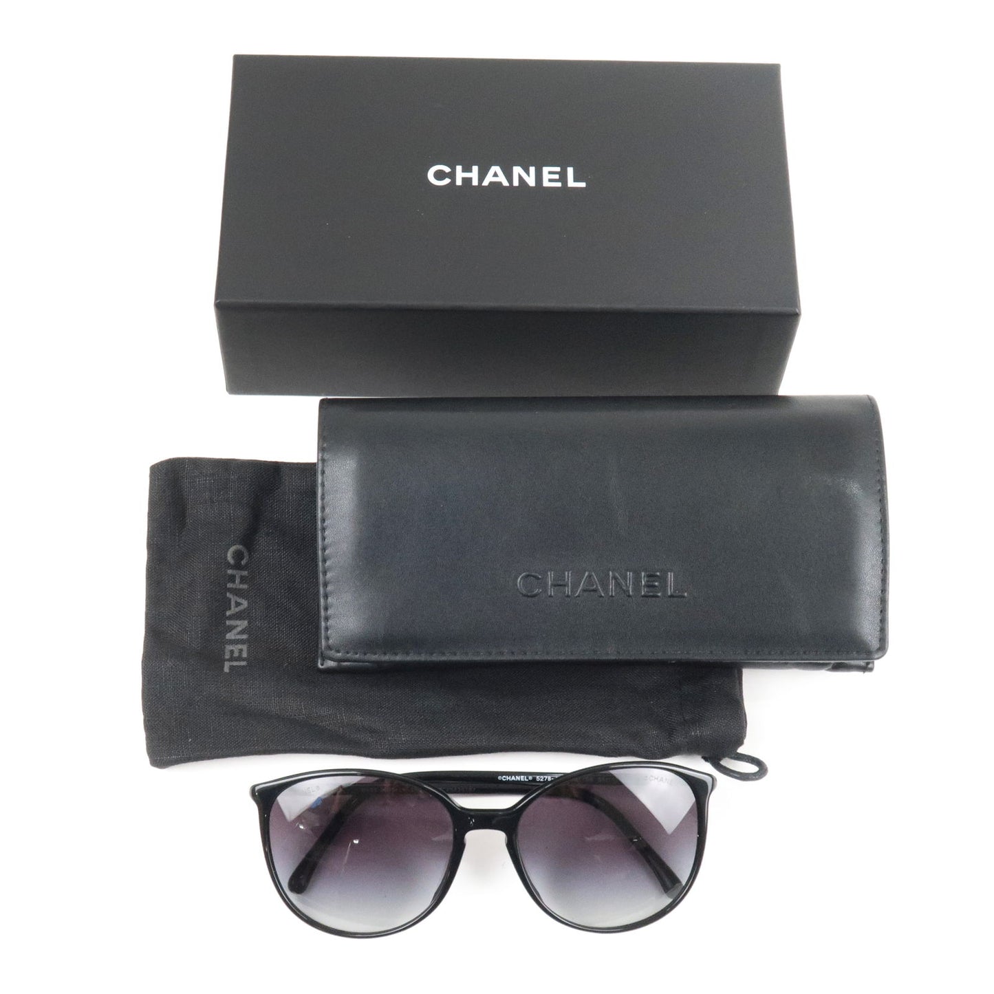 CHANEL Gradation Sunglasses Black 55□17 140 3N 5278-A