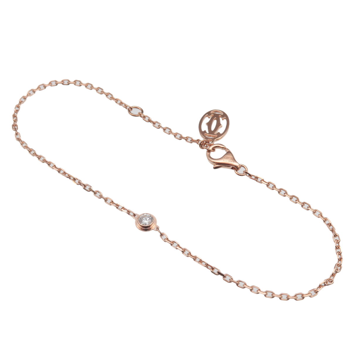 Cartier-Diamants-Legers-SM-1P-Diamond-Bracelet-0.09ct-K18-750PG