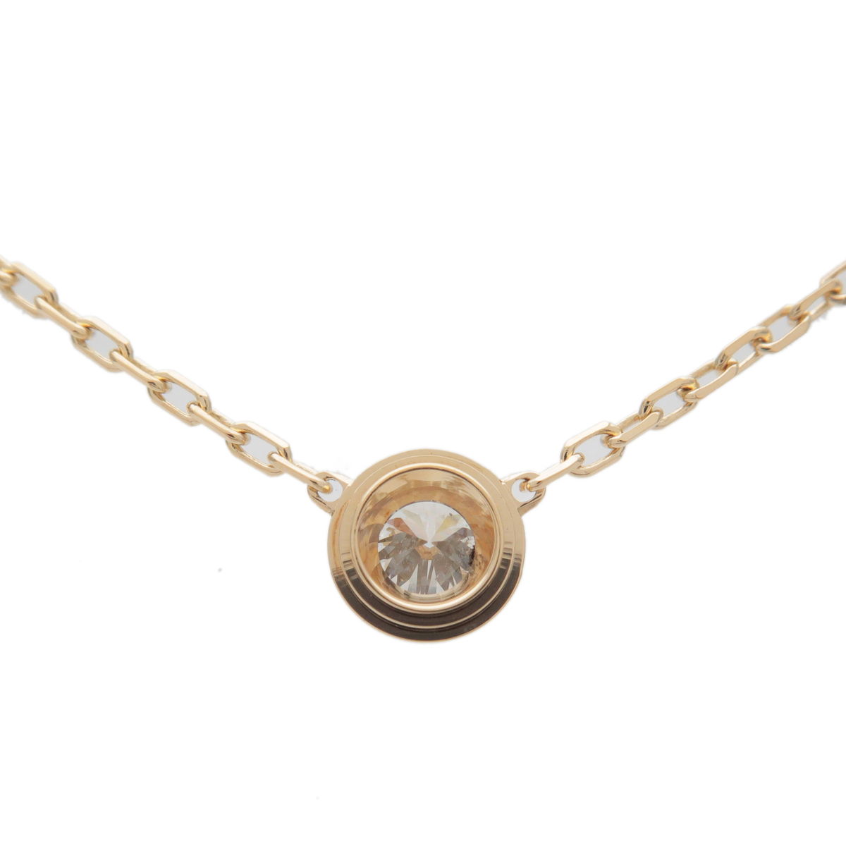 Cartier Diamants Legers de LM 1P Diamond Necklace Damour K18YG