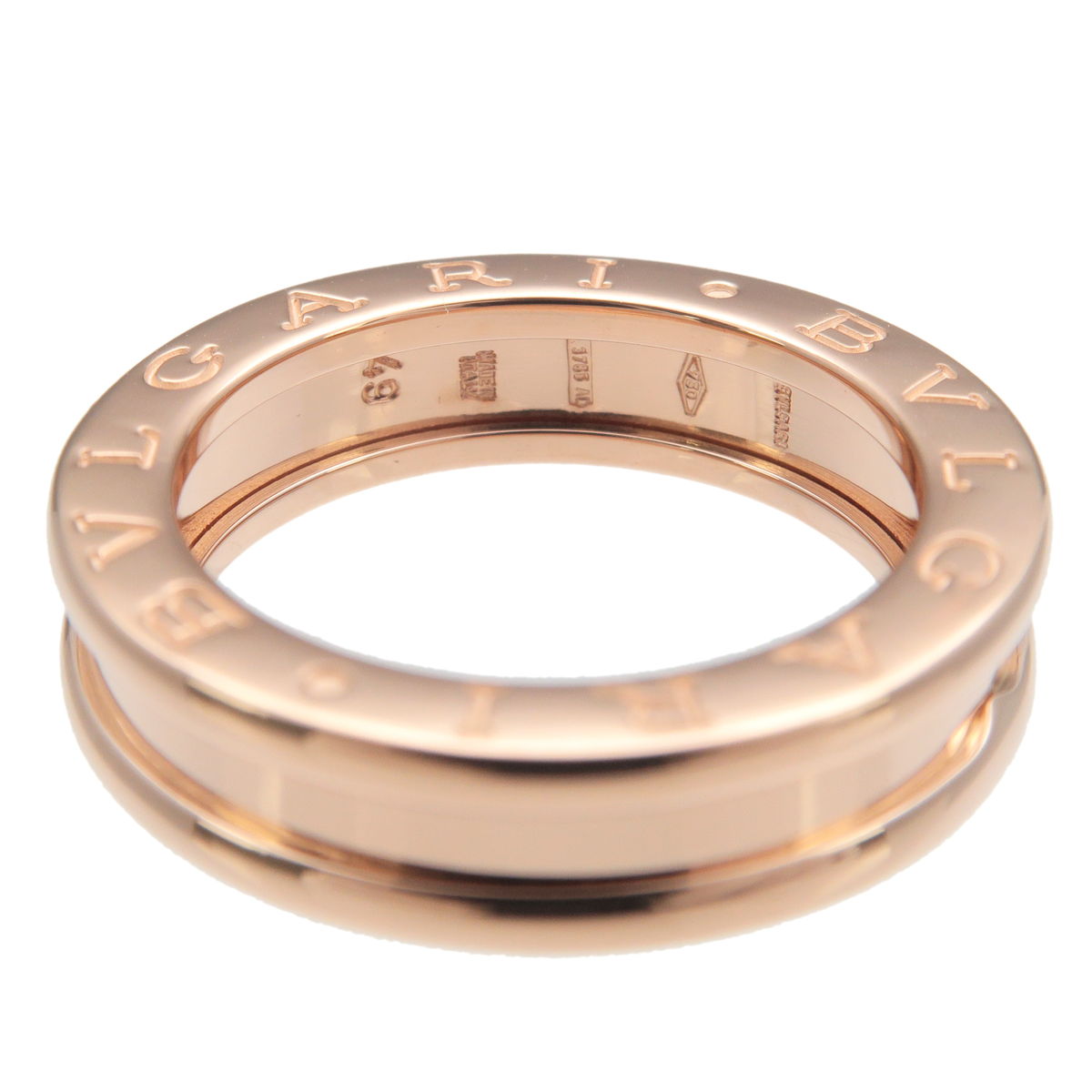 BVLGARI B-Zero1 Ring XS 1 Band Ring K18 750 Rose Gold #49 US5
