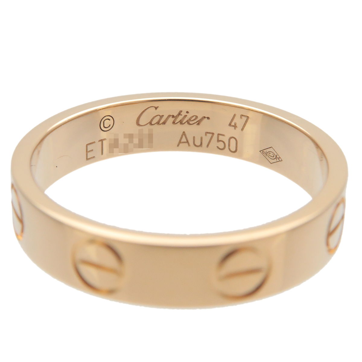 Cartier Mini Love Ring K18 750 Yellow Gold #47 US4-4.5 EU47