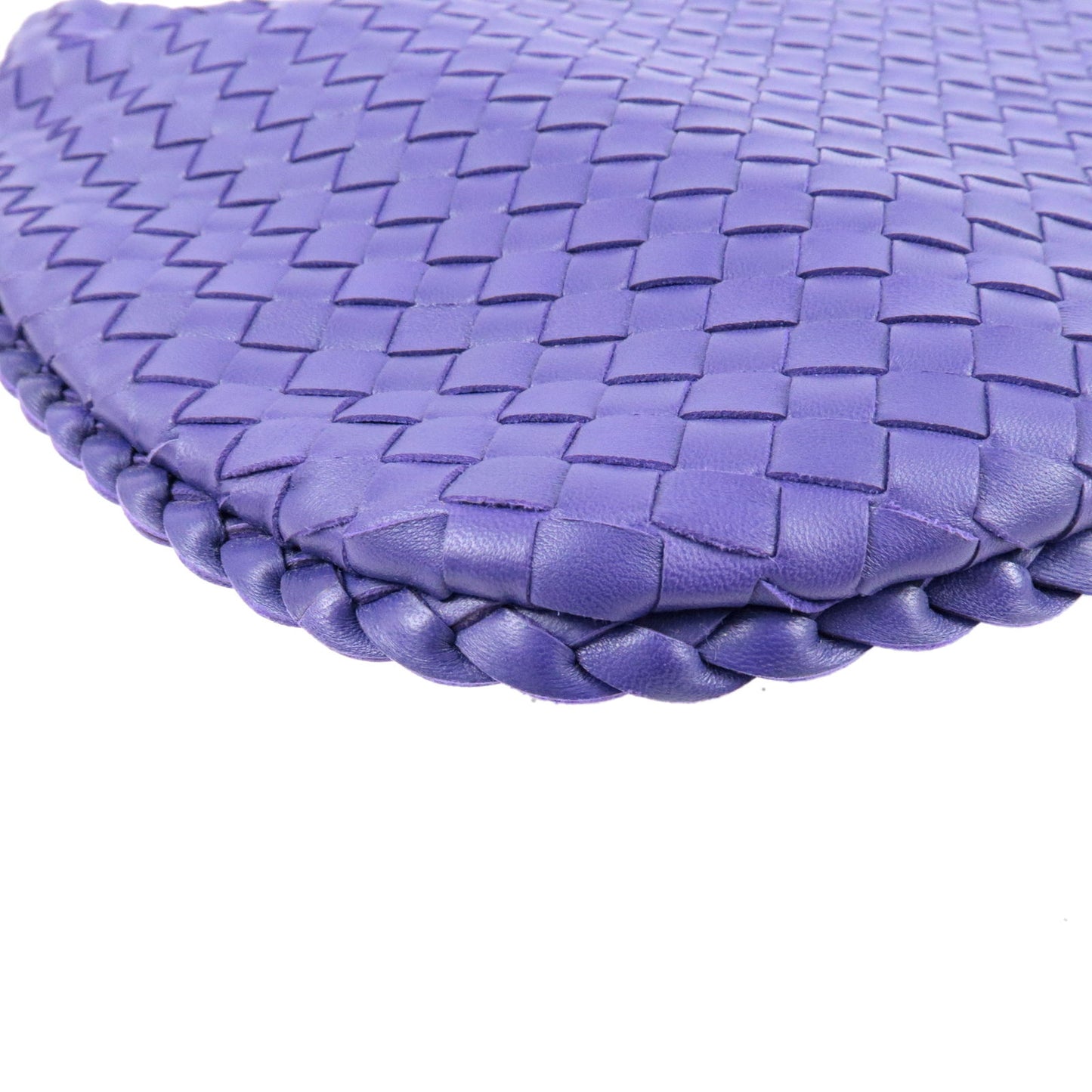 BOTTEGA VENETA Intrecciato Leather Shoulder Bag Purple 115653