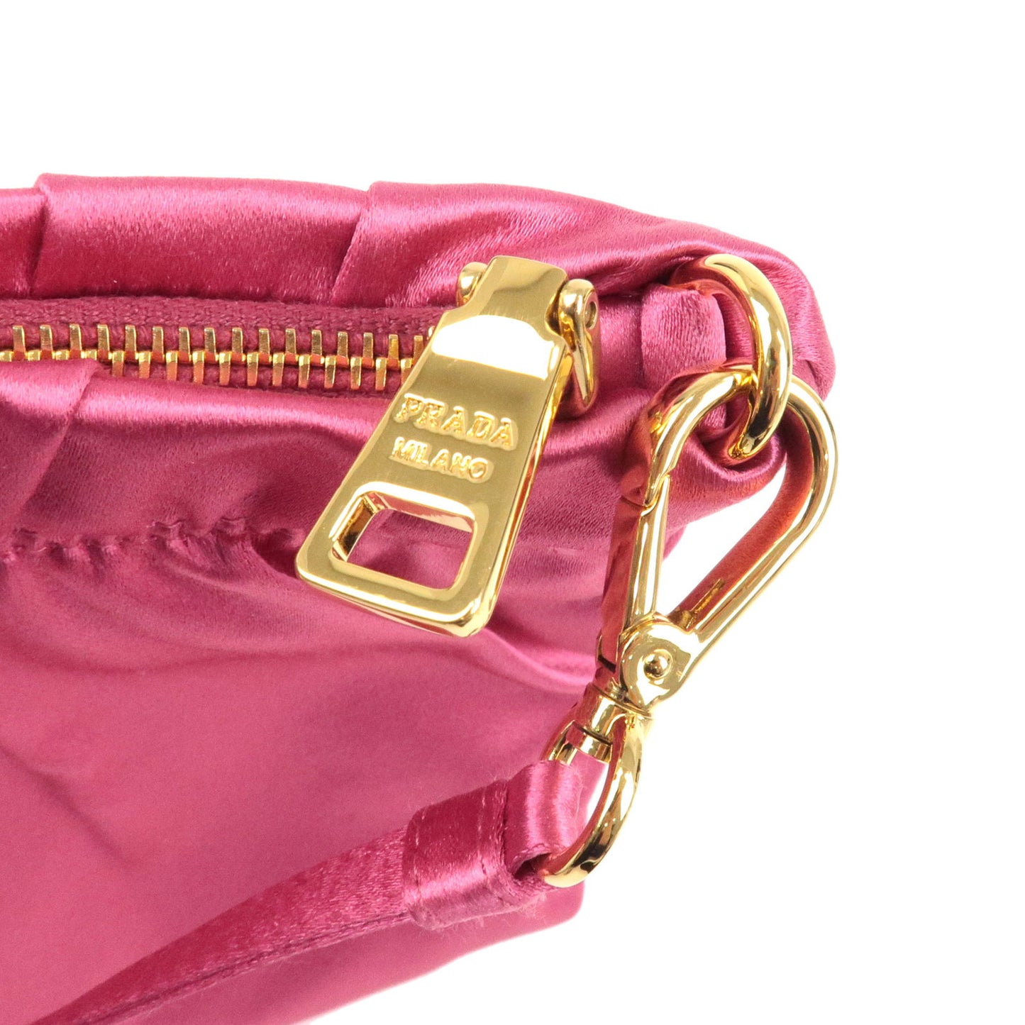 PRADA-Satin-Pouch-Cosmetic-Pouch-Mini-Hand-Bag-Pink-1N1662 – dct-ep_vintage  luxury Store