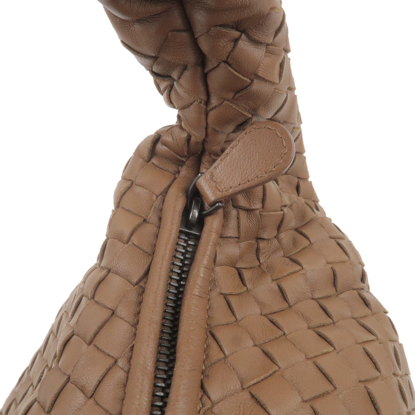BOTTEGA VENETA Intrecciato Leather Shoulder Bag Brown 232499