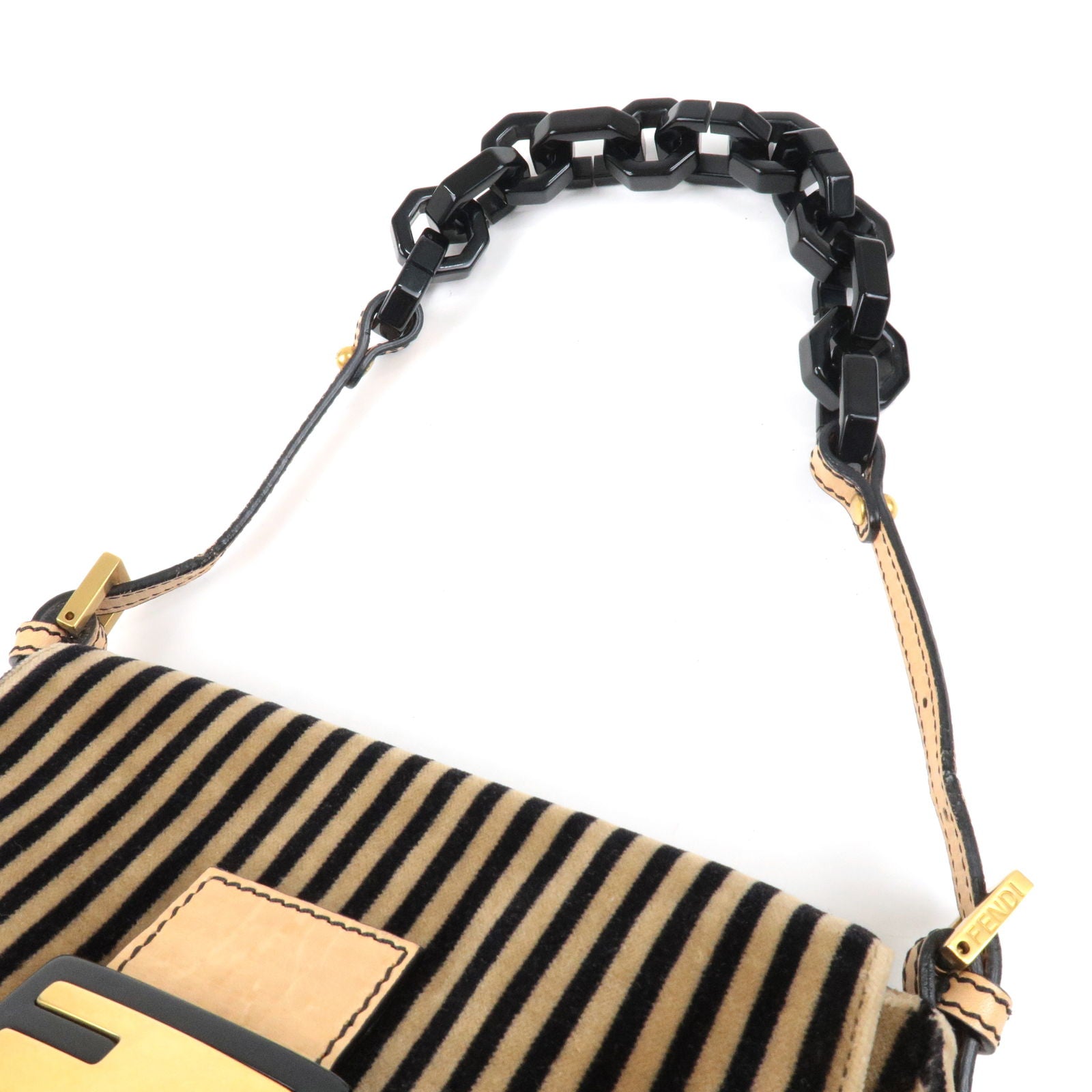 Mamma - fendi striped shoulder bag - Chain - Pequin - tape