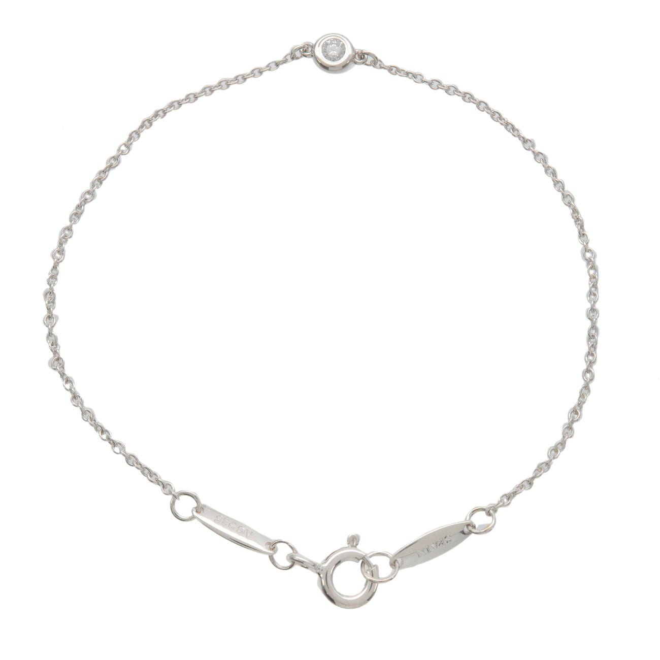 Tiffany&Co. By The Yard 1P Diamond Bracelet 0.05ct SV925 Silver