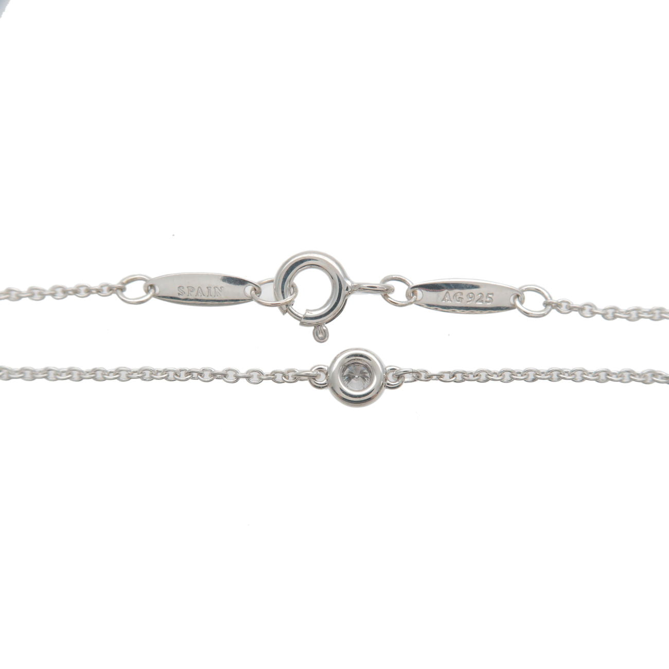 Tiffany&Co. By The Yard 1P Diamond Bracelet 0.05ct SV925 Silver