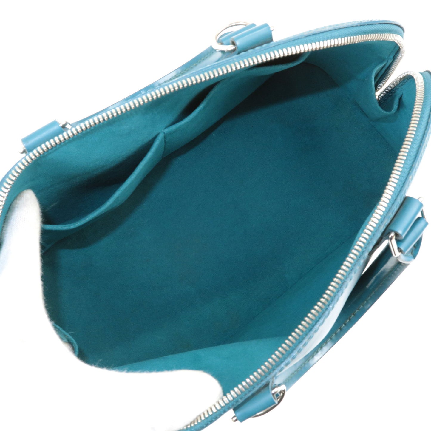 Louis Vuitton Epi Alma PM Hand Bag Cyan Blue M40624