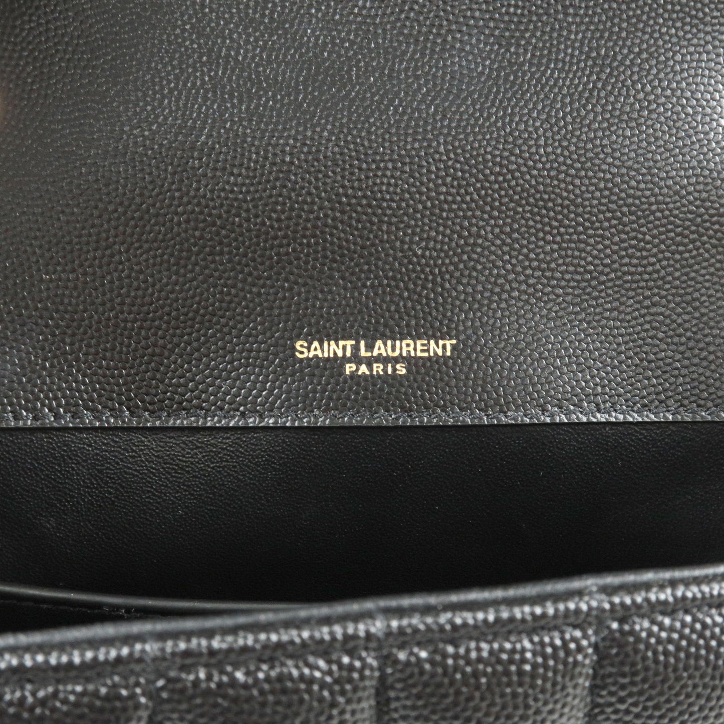 Saint Laurent Vicky Leather Chain Shoulder Bag Black 532612