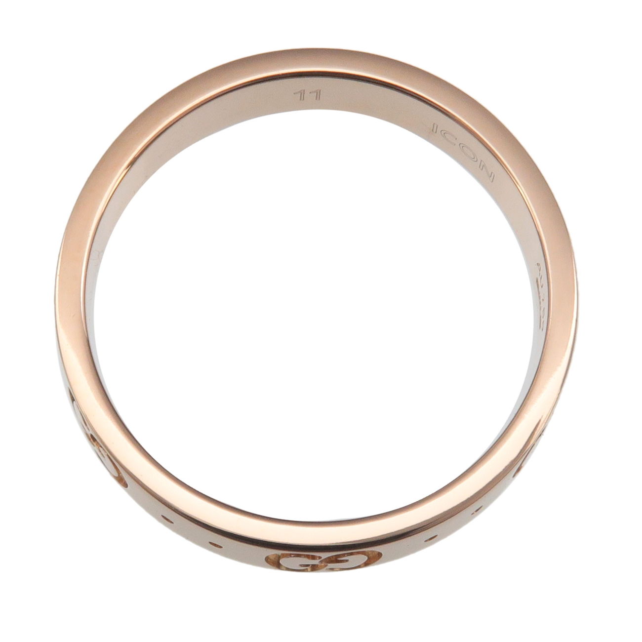 GUCCI ICON Ring K18PG 750PG Rose Gold #11 US5.5 HK12 EU51