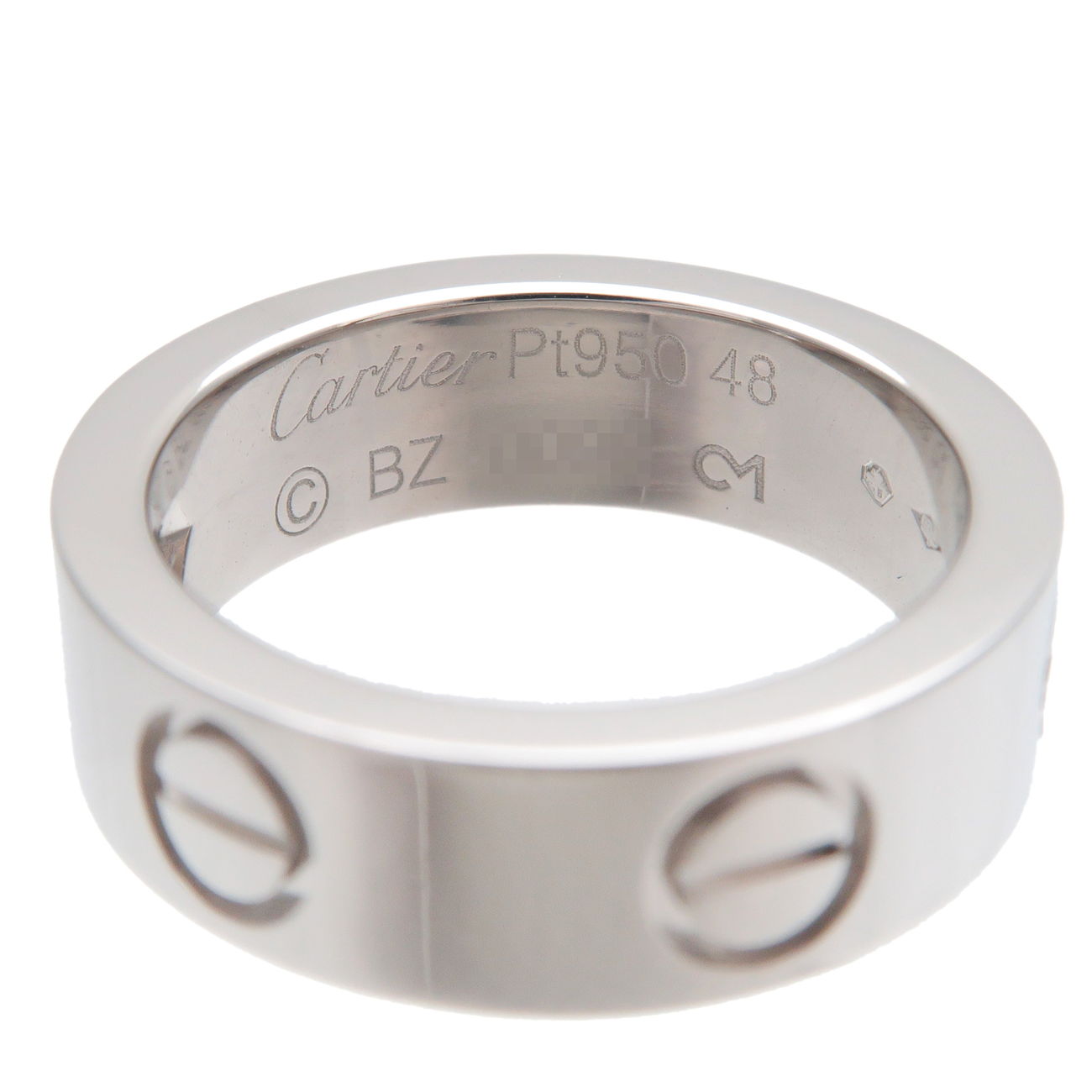 Cartier Love Ring 1P Diamond PT950 Platinum #48 US4.5 EU48.5