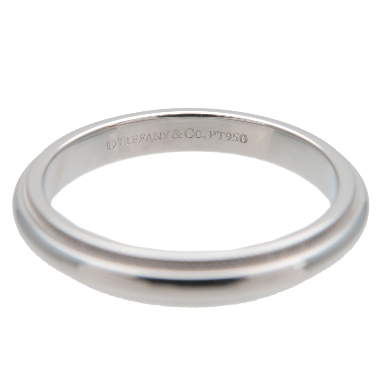 Tiffany&Co. Milgrain Band Ring PT950 Platinum US6-6.5 EU52.5