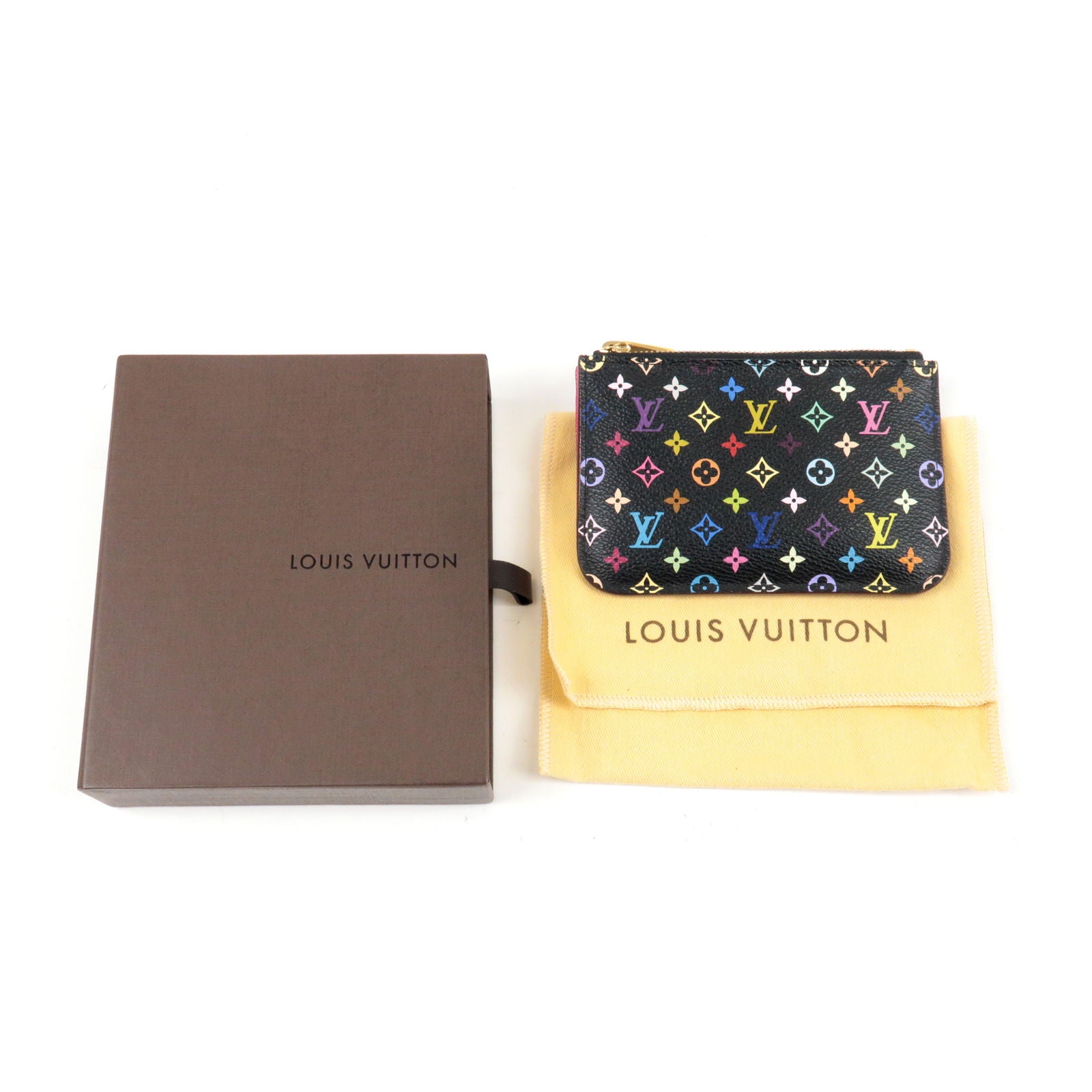 Louis Vuitton Monogram Multicolor Key Pouch Black Grenade
